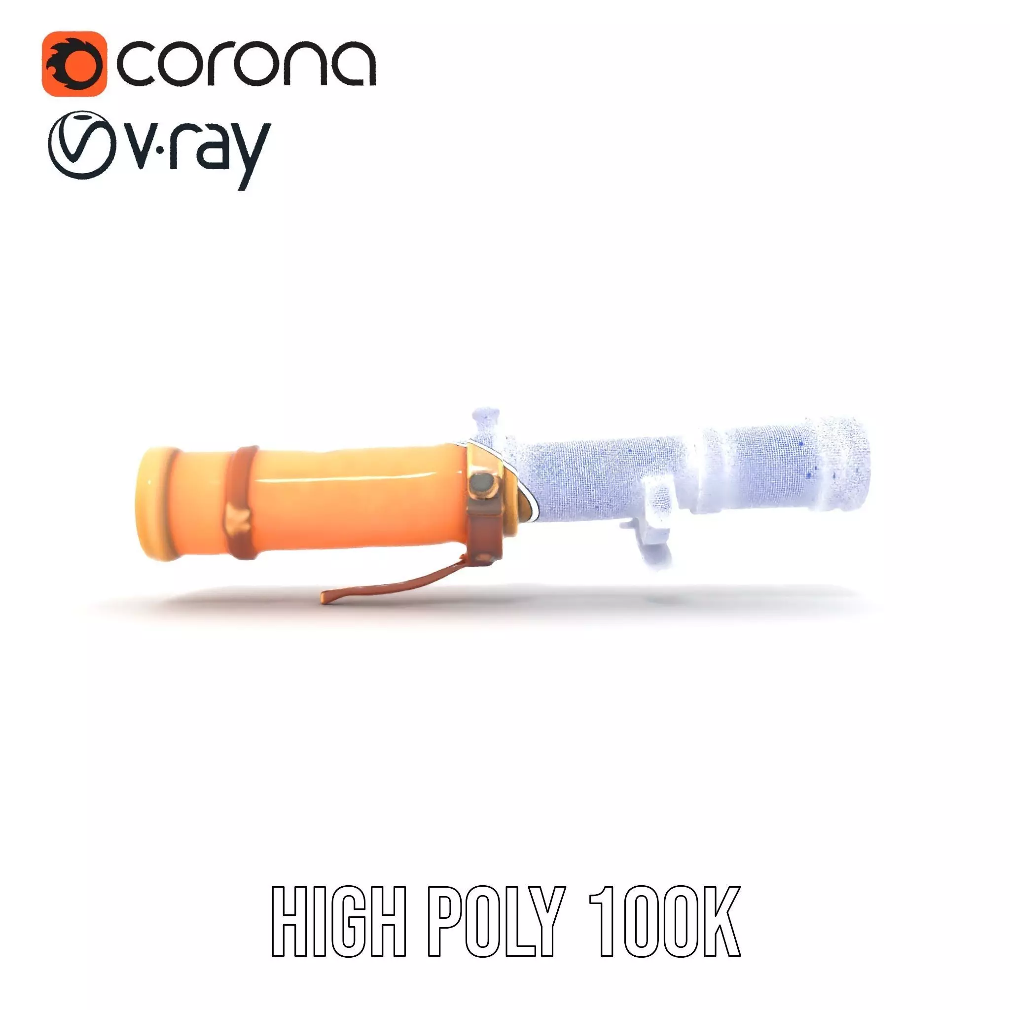 Antique Brass Telescope model pack Low-poly 3D model_30