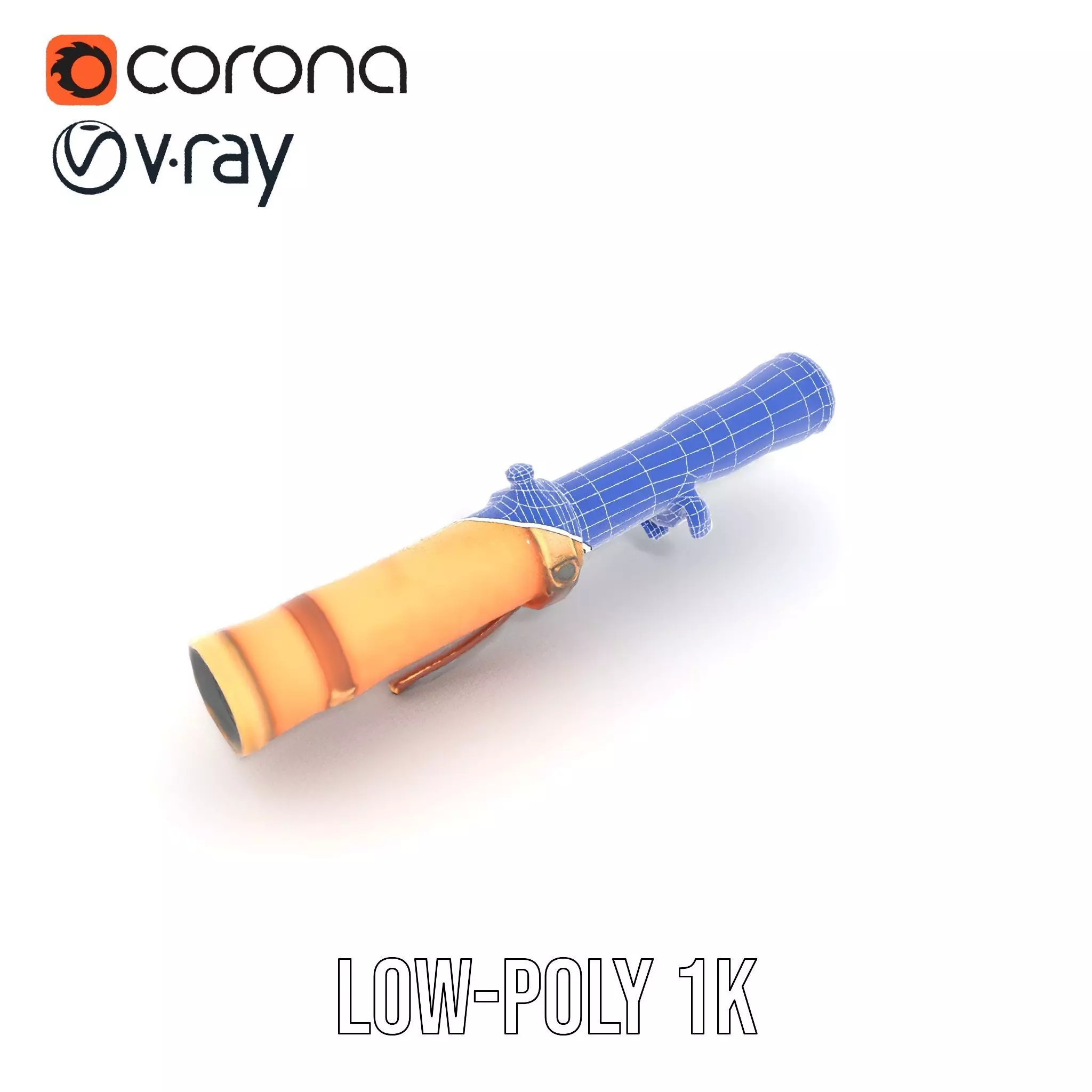 Antique Brass Telescope model pack Low-poly 3D model_17