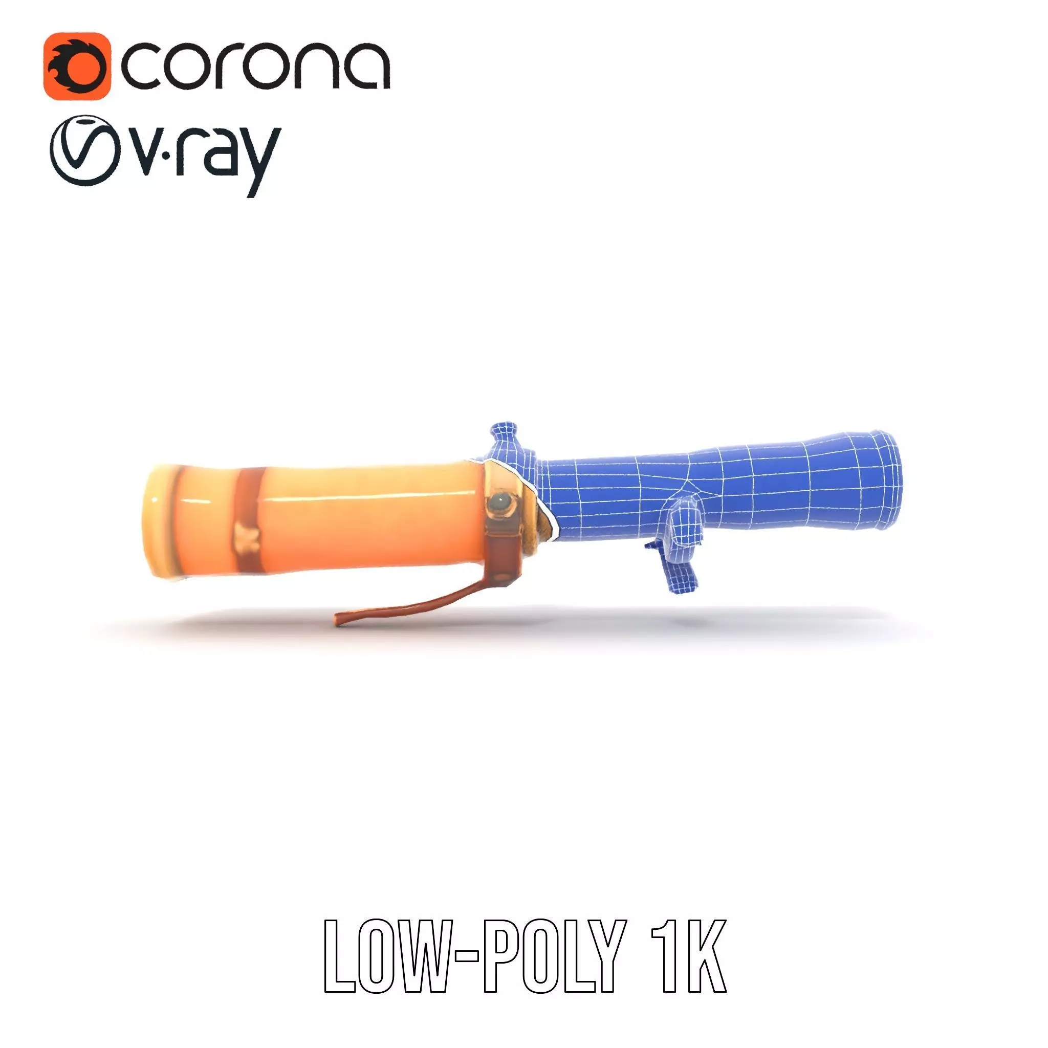 Antique Brass Telescope model pack Low-poly 3D model_32