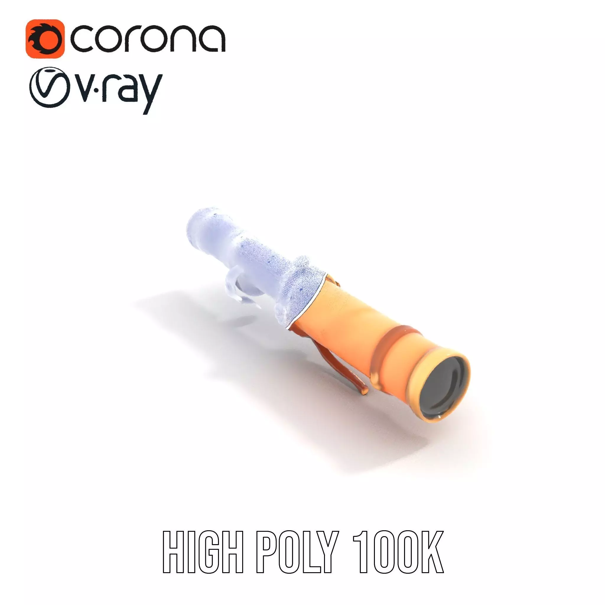 Antique Brass Telescope model pack Low-poly 3D model_24