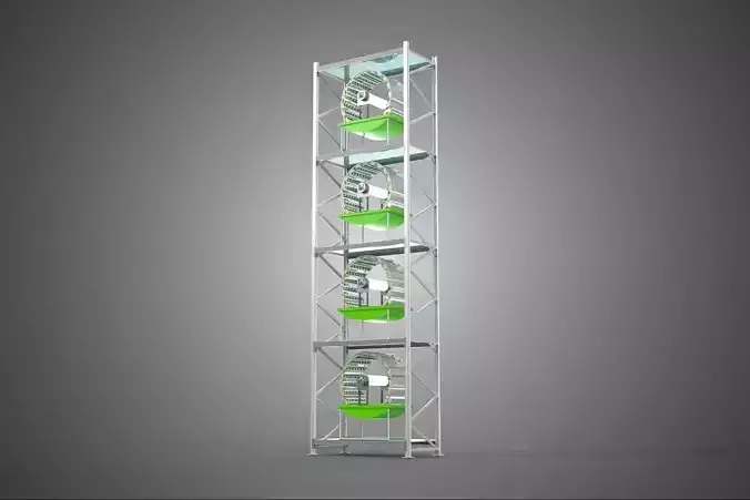 STACK VERTICAL GARDEN TOWER FRAME ROTARY HYDROPONIC PLANT FARM 3D model