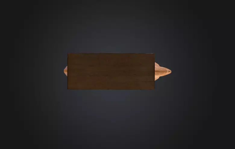 Wooden Fish Sculpture Low-poly 3D model_10