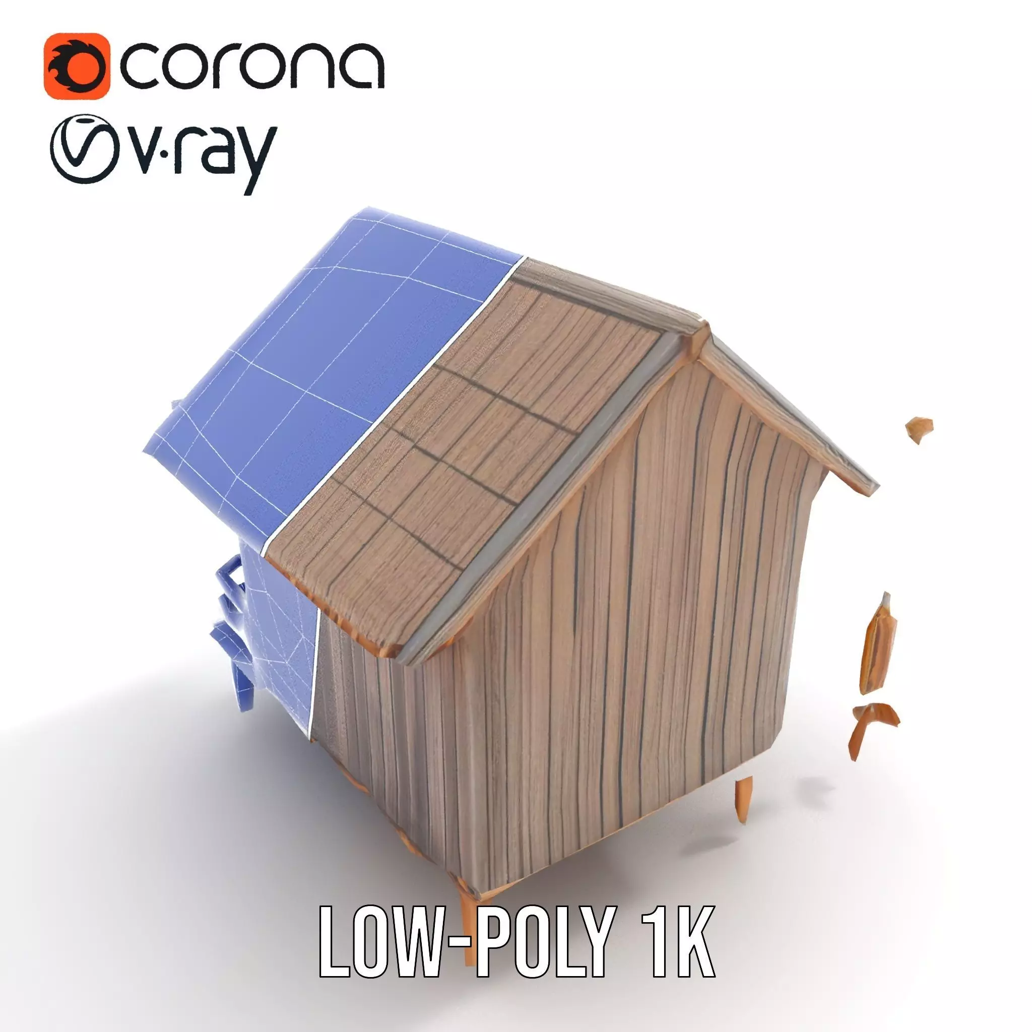 Rustic Thai House model pack Low-poly 3D model_10