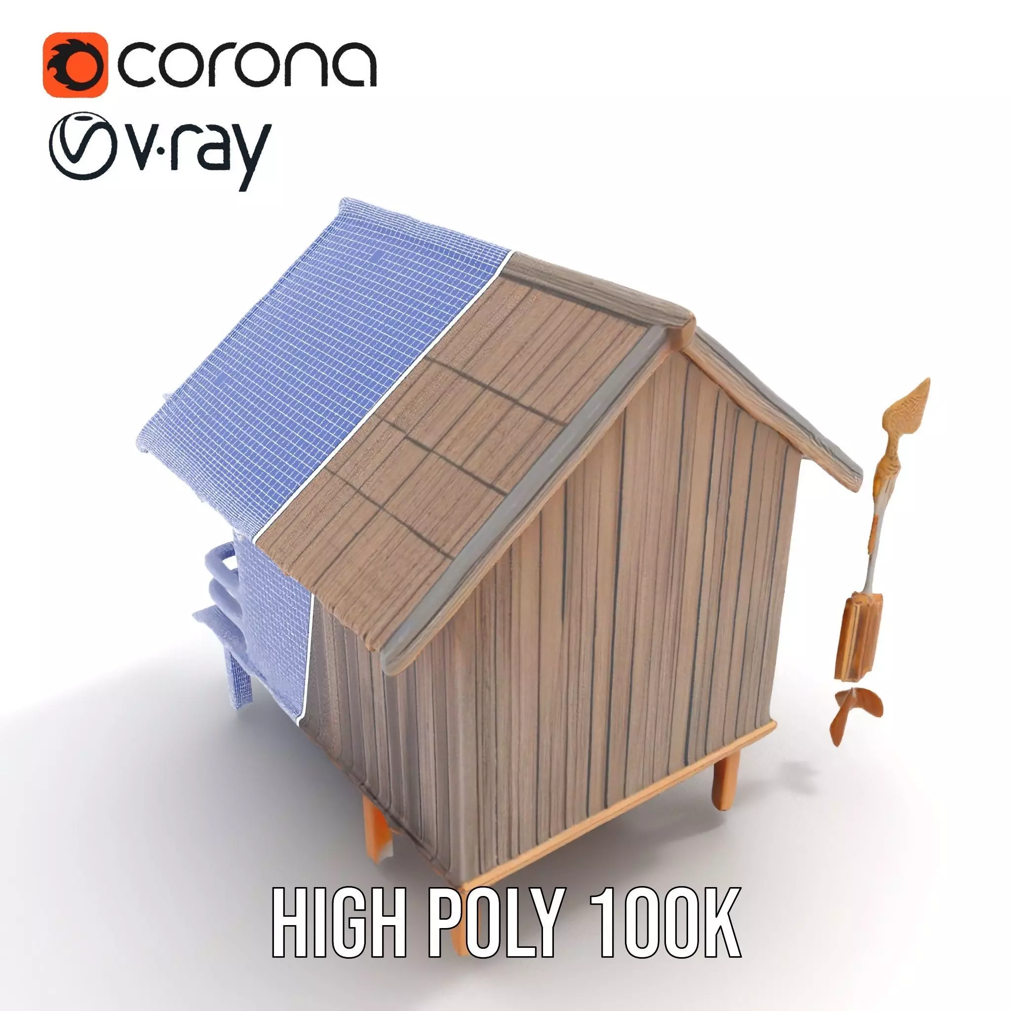 Rustic Thai House model pack Low-poly 3D model_33