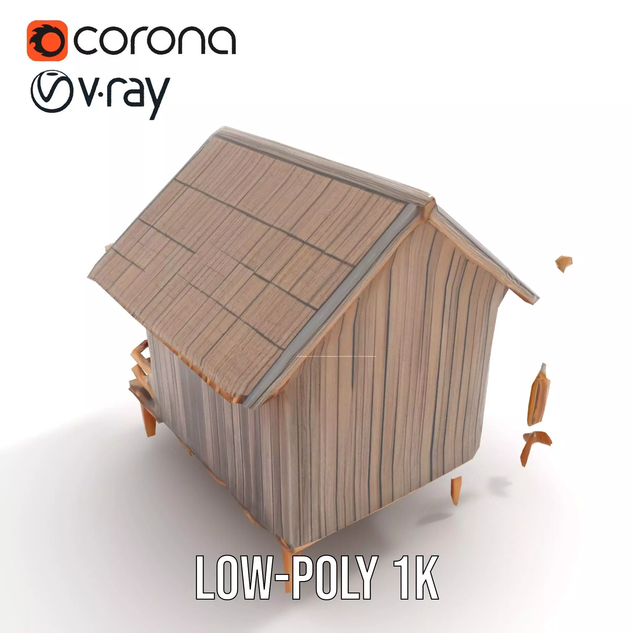 Rustic Thai House model pack Low-poly 3D model_15