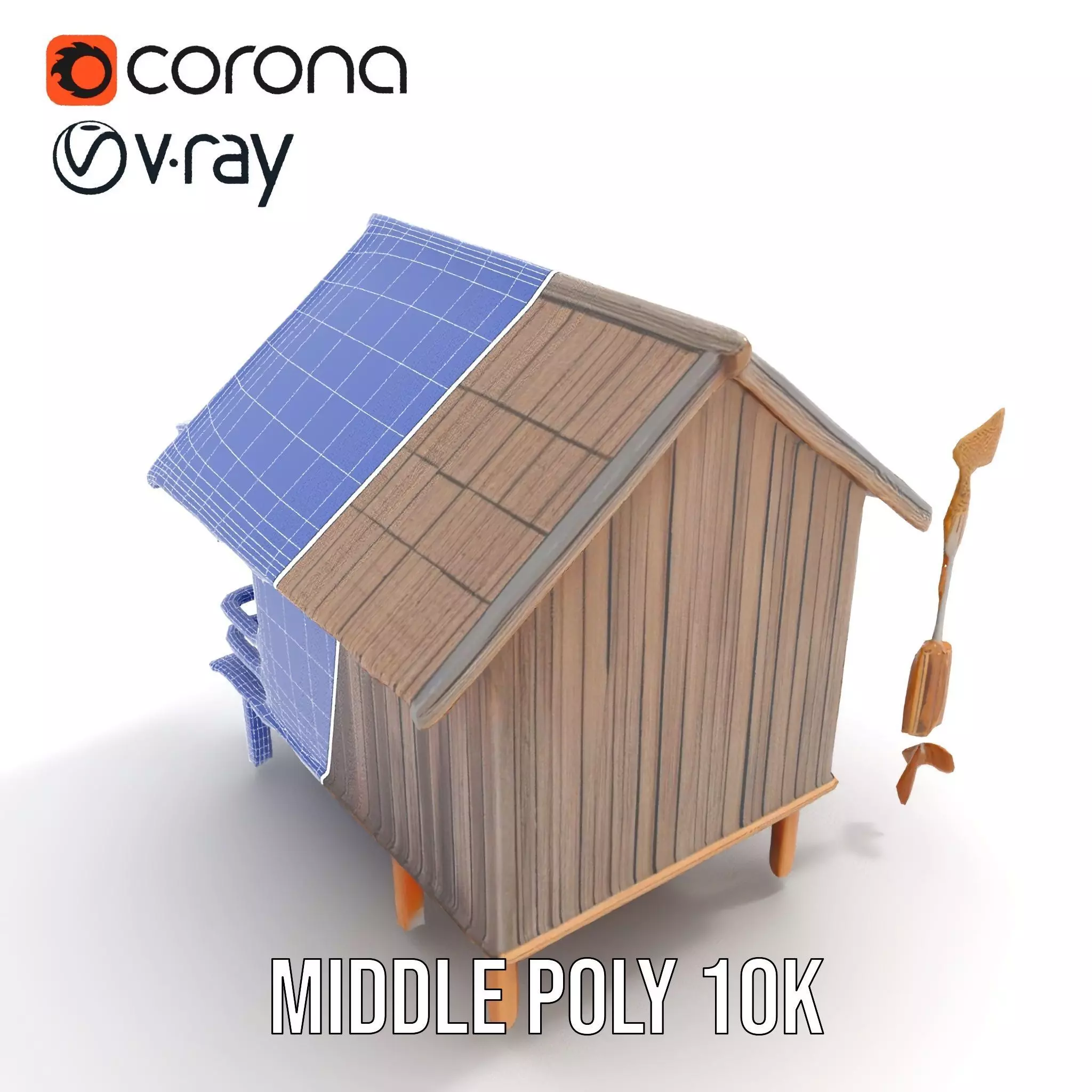 Rustic Thai House model pack Low-poly 3D model_12