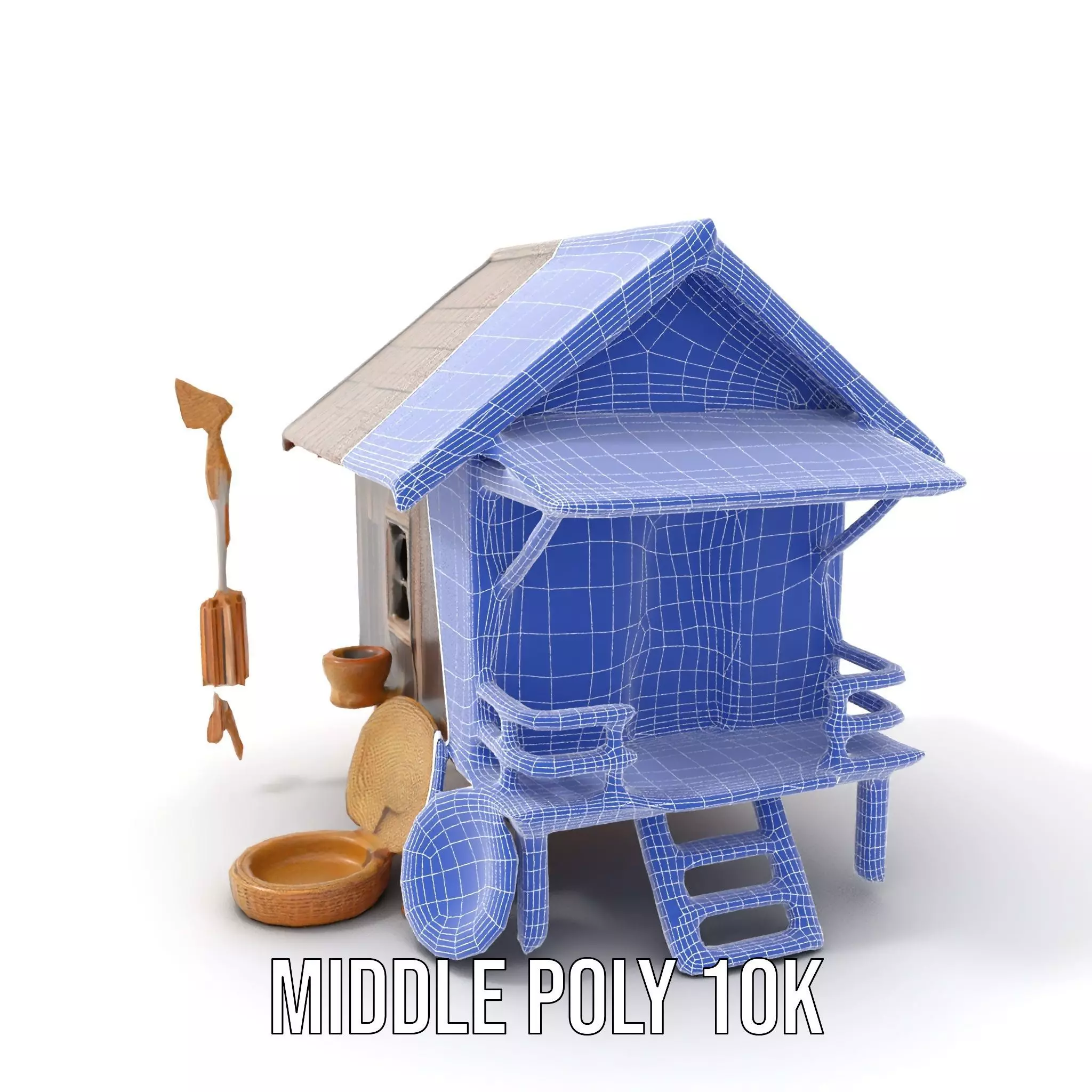 Rustic Thai House model pack Low-poly 3D model_28