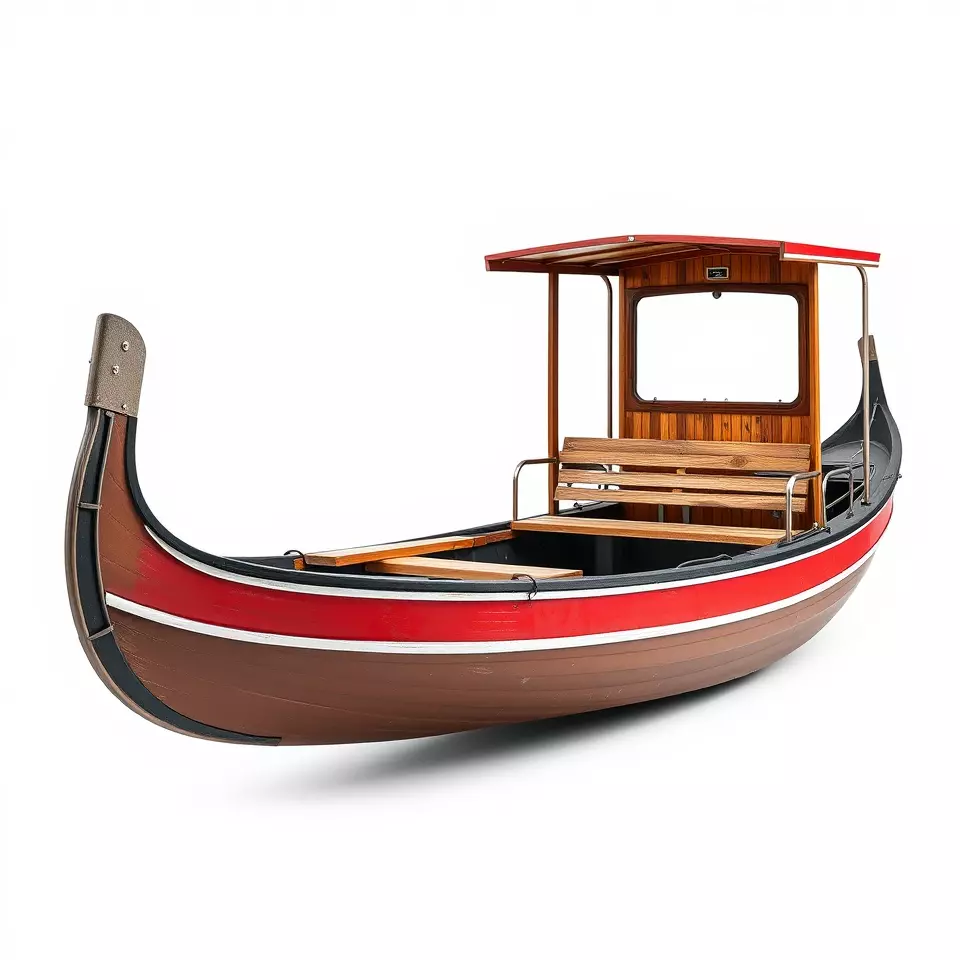 Venetian Gondola model pack Low-poly 3D model_3