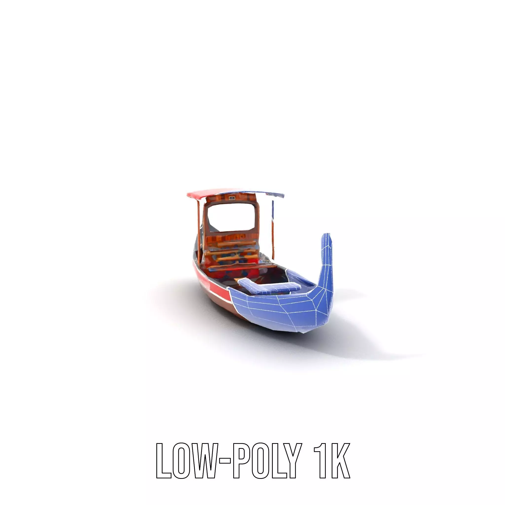Venetian Gondola model pack Low-poly 3D model_23