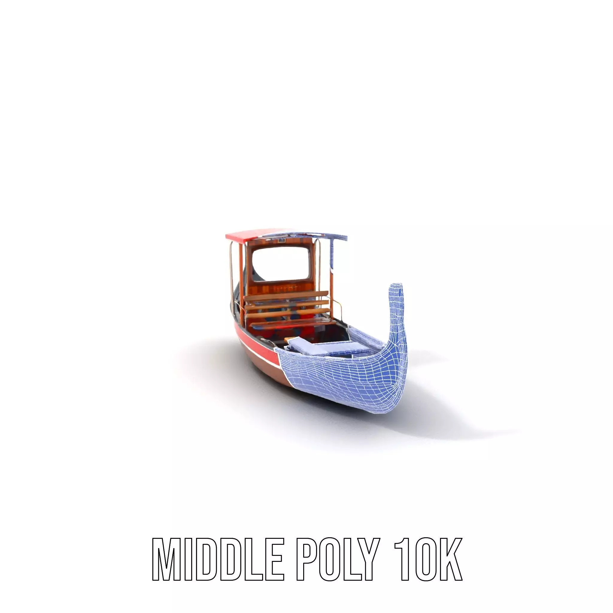 Venetian Gondola model pack Low-poly 3D model_25