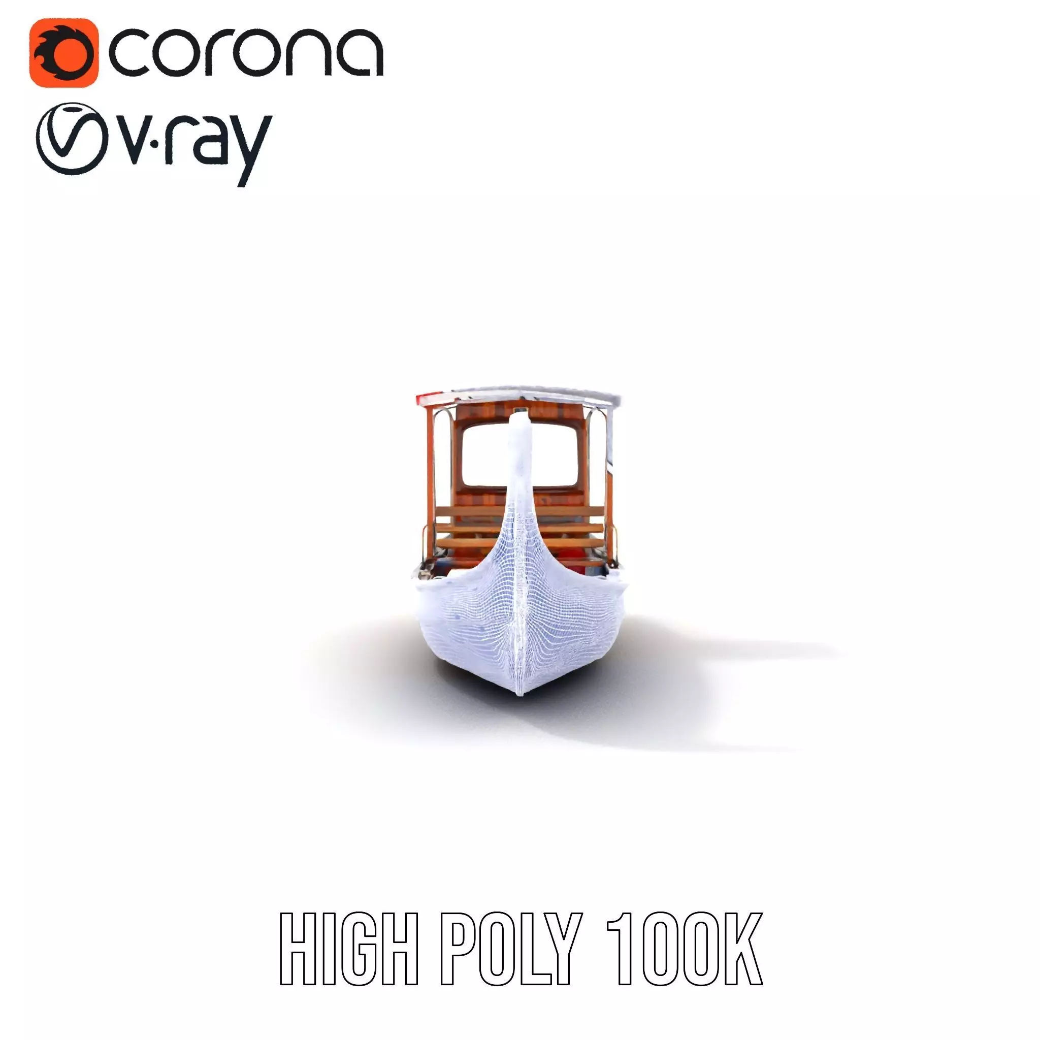 Venetian Gondola model pack Low-poly 3D model_35