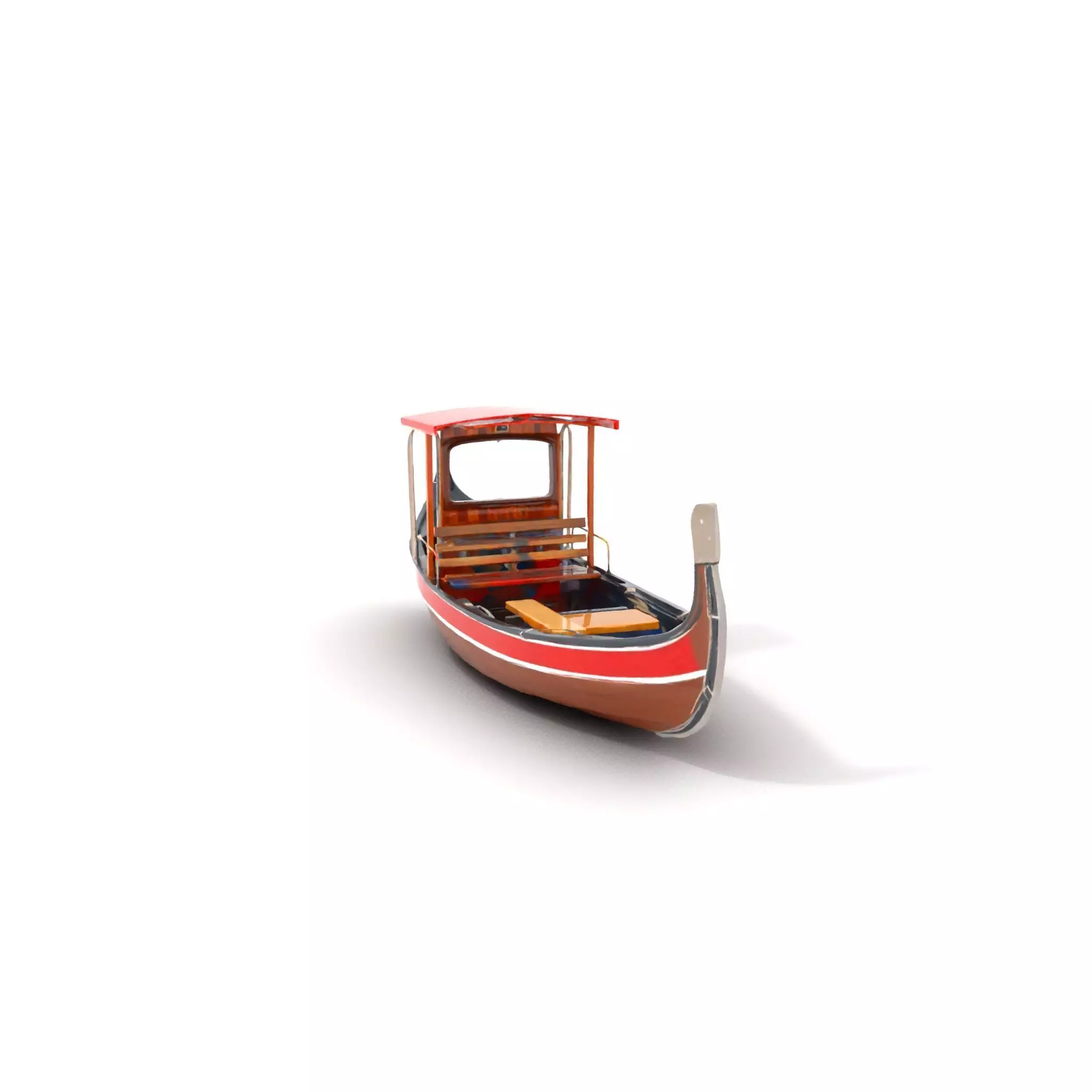 Venetian Gondola model pack Low-poly 3D model_0