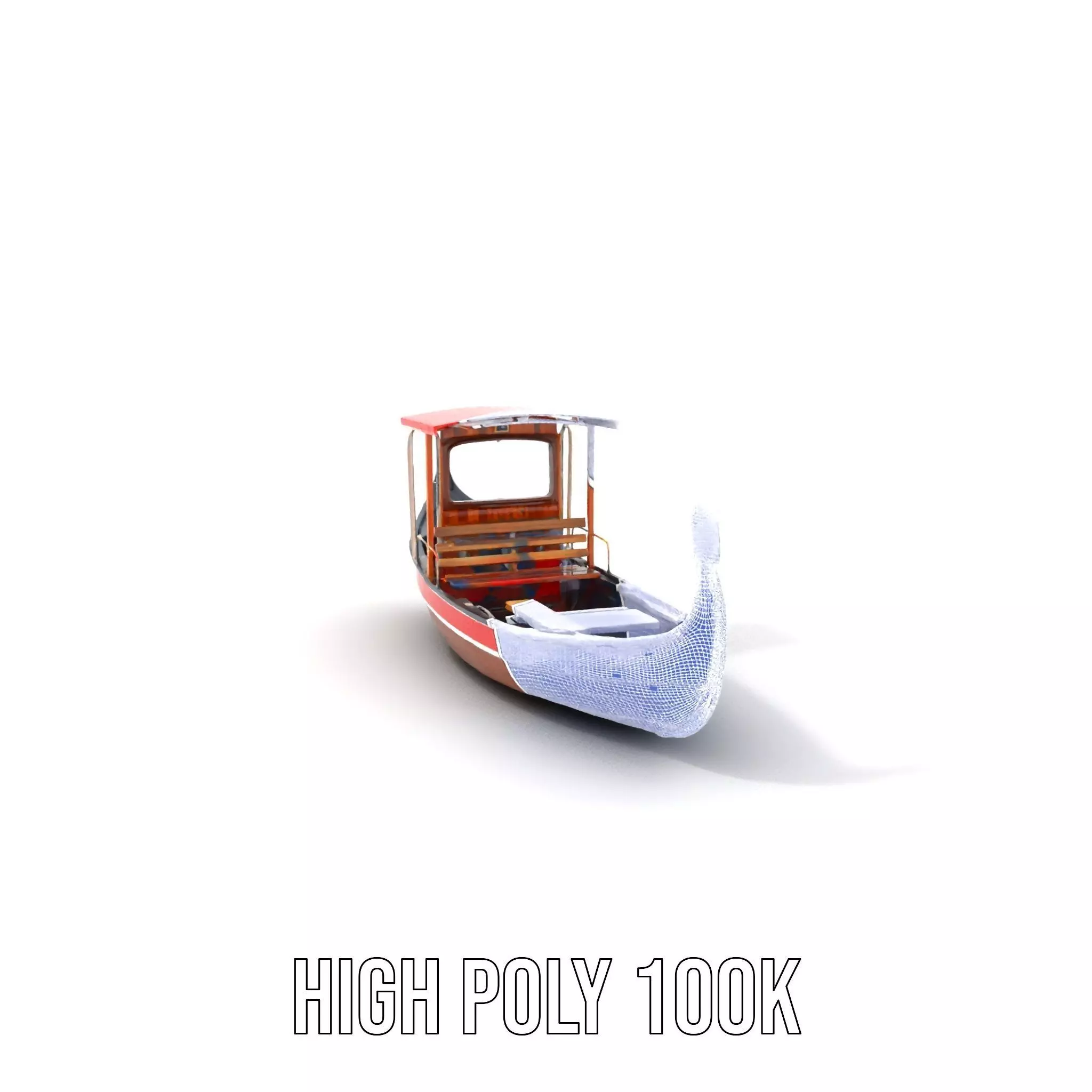 Venetian Gondola model pack Low-poly 3D model_5