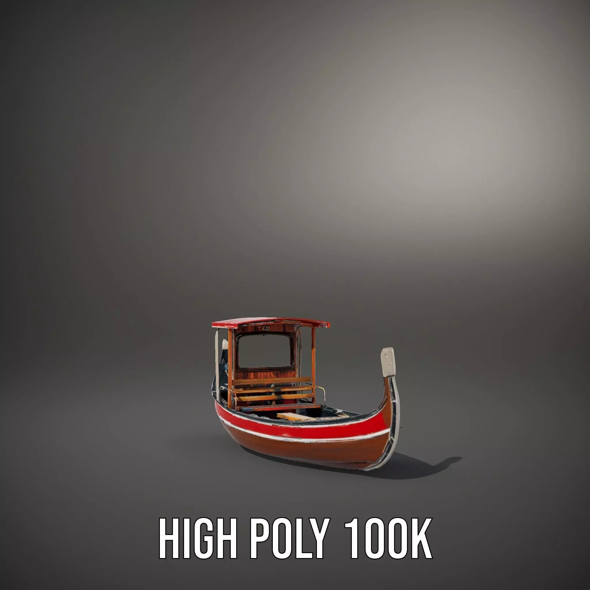 Venetian Gondola model pack Low-poly 3D model_9