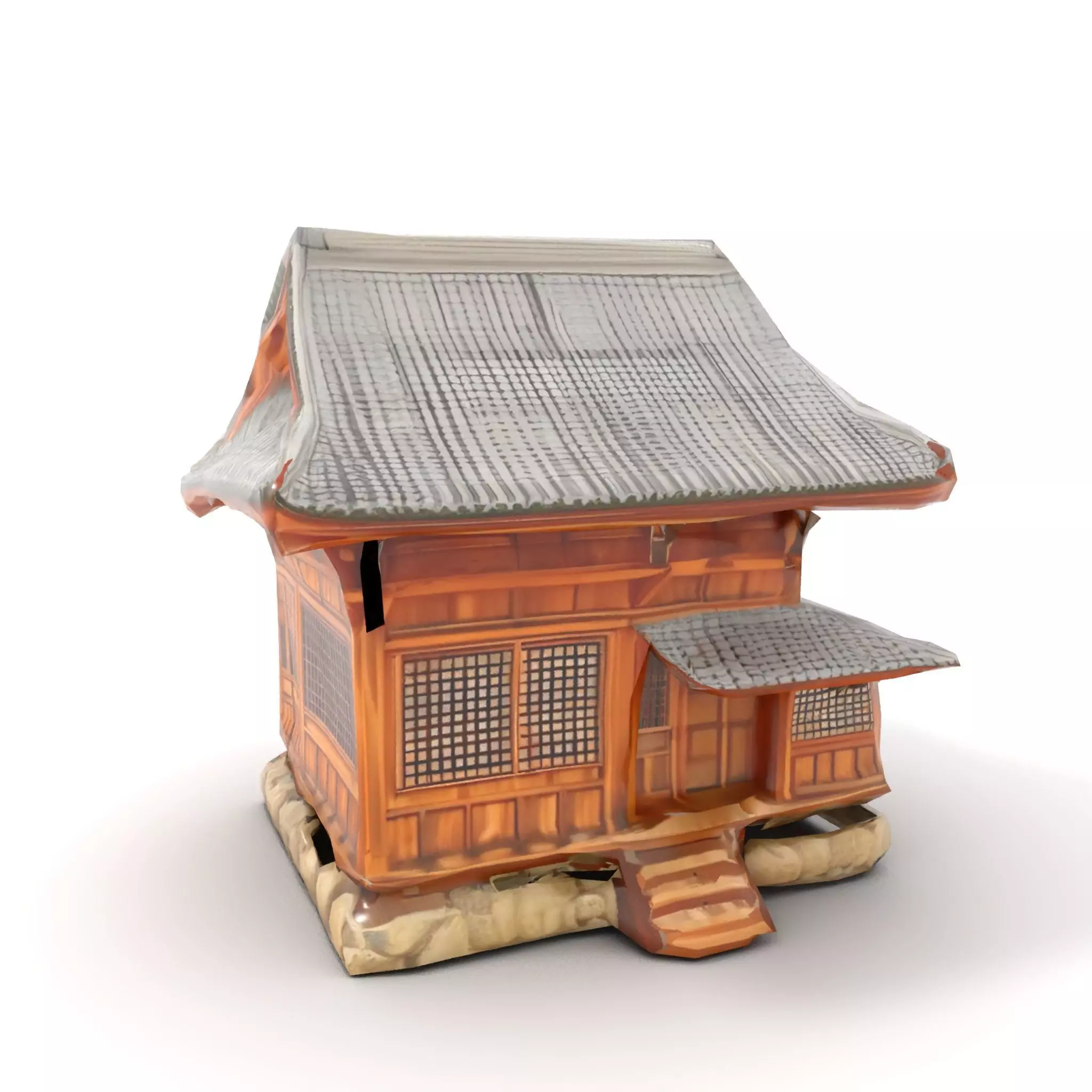 Wooden Pagoda Architecture model pack Low-poly 3D model_12
