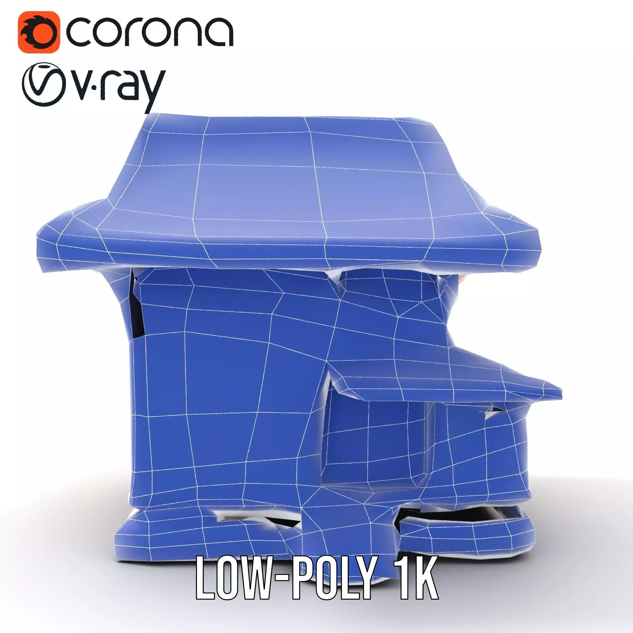 Wooden Pagoda Architecture model pack Low-poly 3D model_26