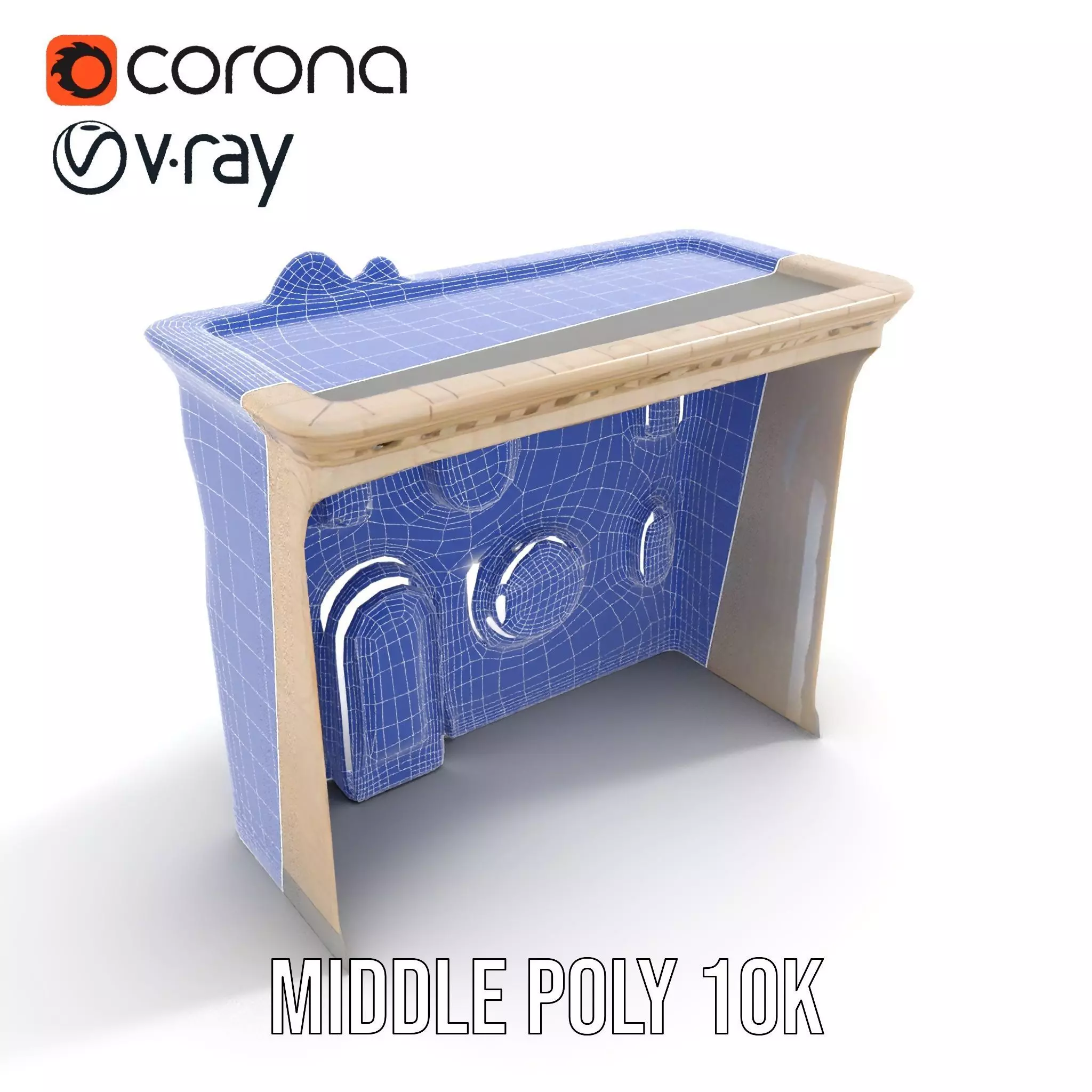 Art Nouveau Facade model pack Low-poly 3D model_17