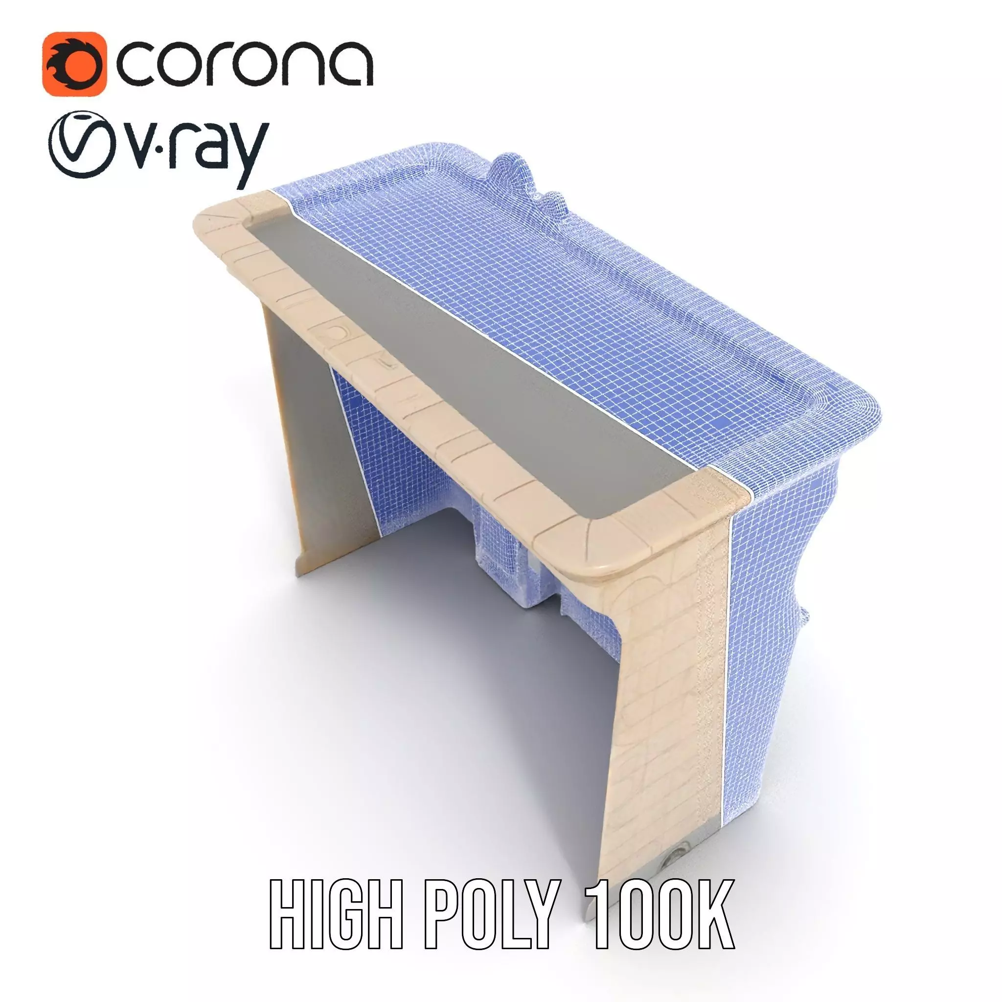 Art Nouveau Facade model pack Low-poly 3D model_35