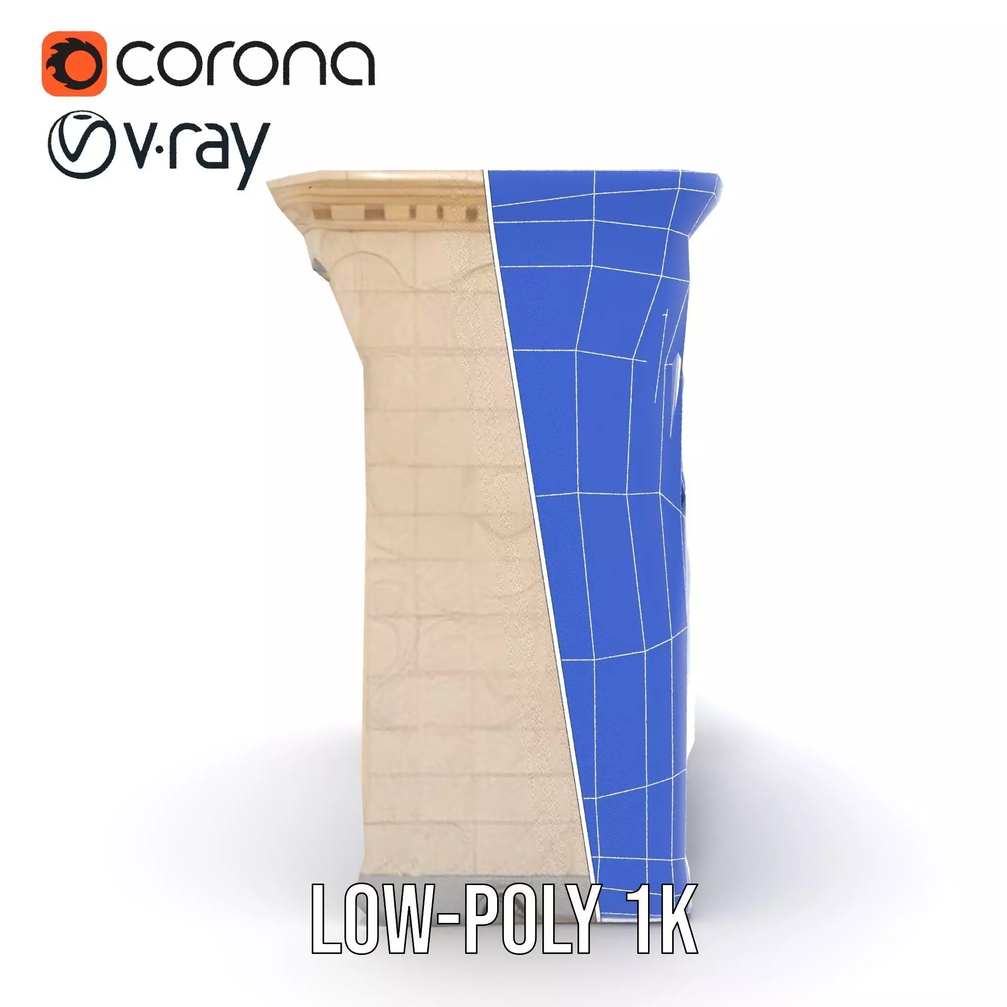 Art Nouveau Facade model pack Low-poly 3D model_18