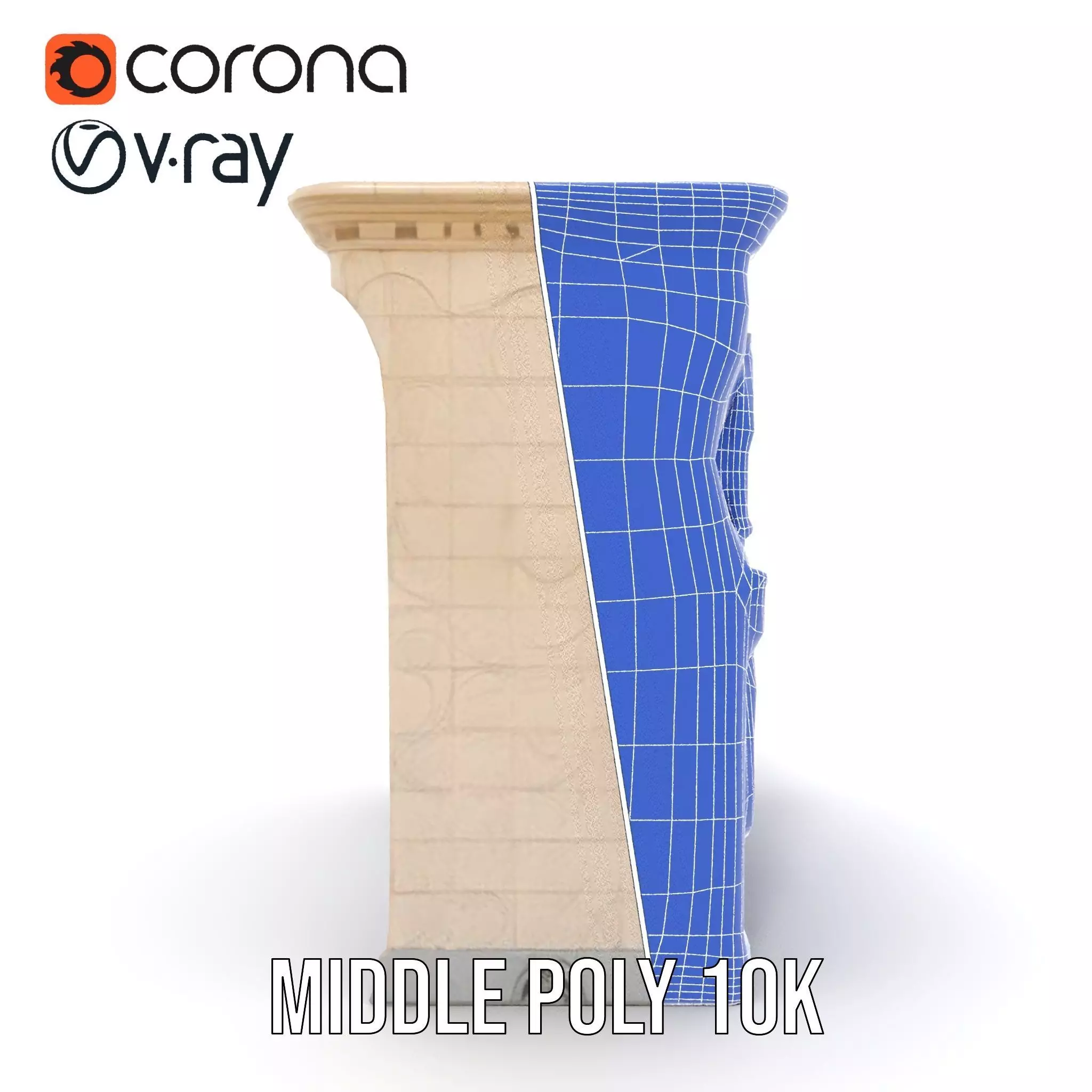 Art Nouveau Facade model pack Low-poly 3D model_31