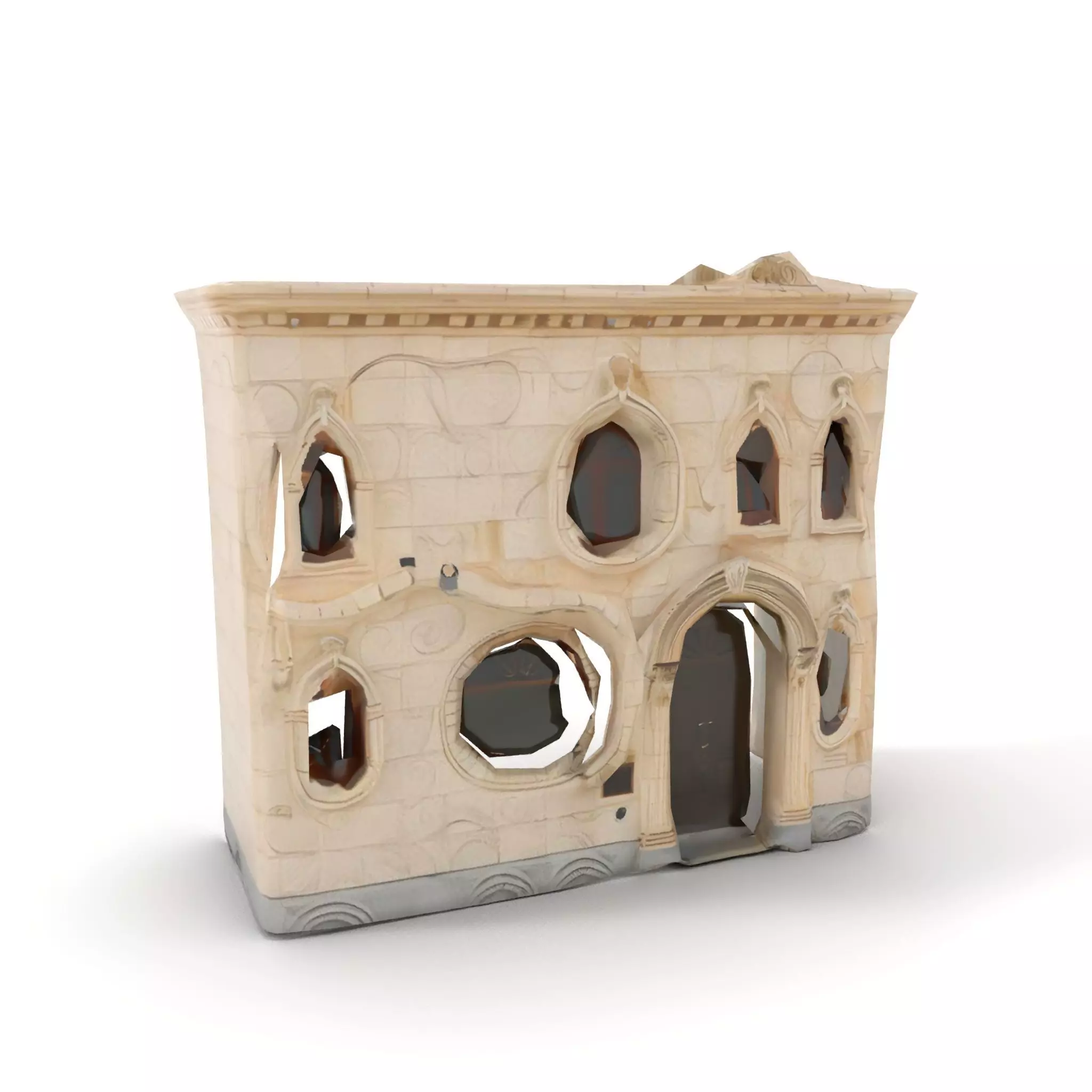 Art Nouveau Facade model pack Low-poly 3D model_10