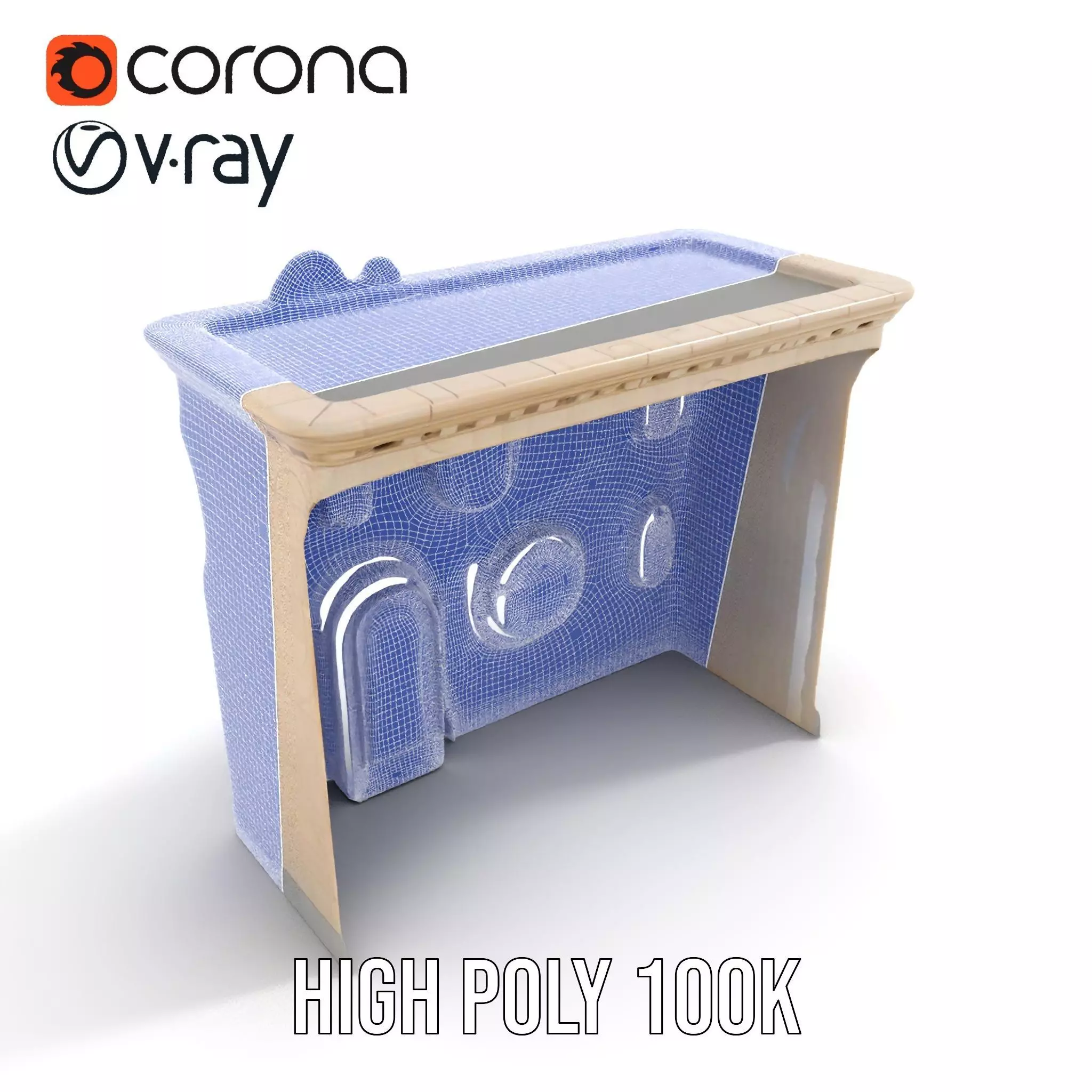 Art Nouveau Facade model pack Low-poly 3D model_34