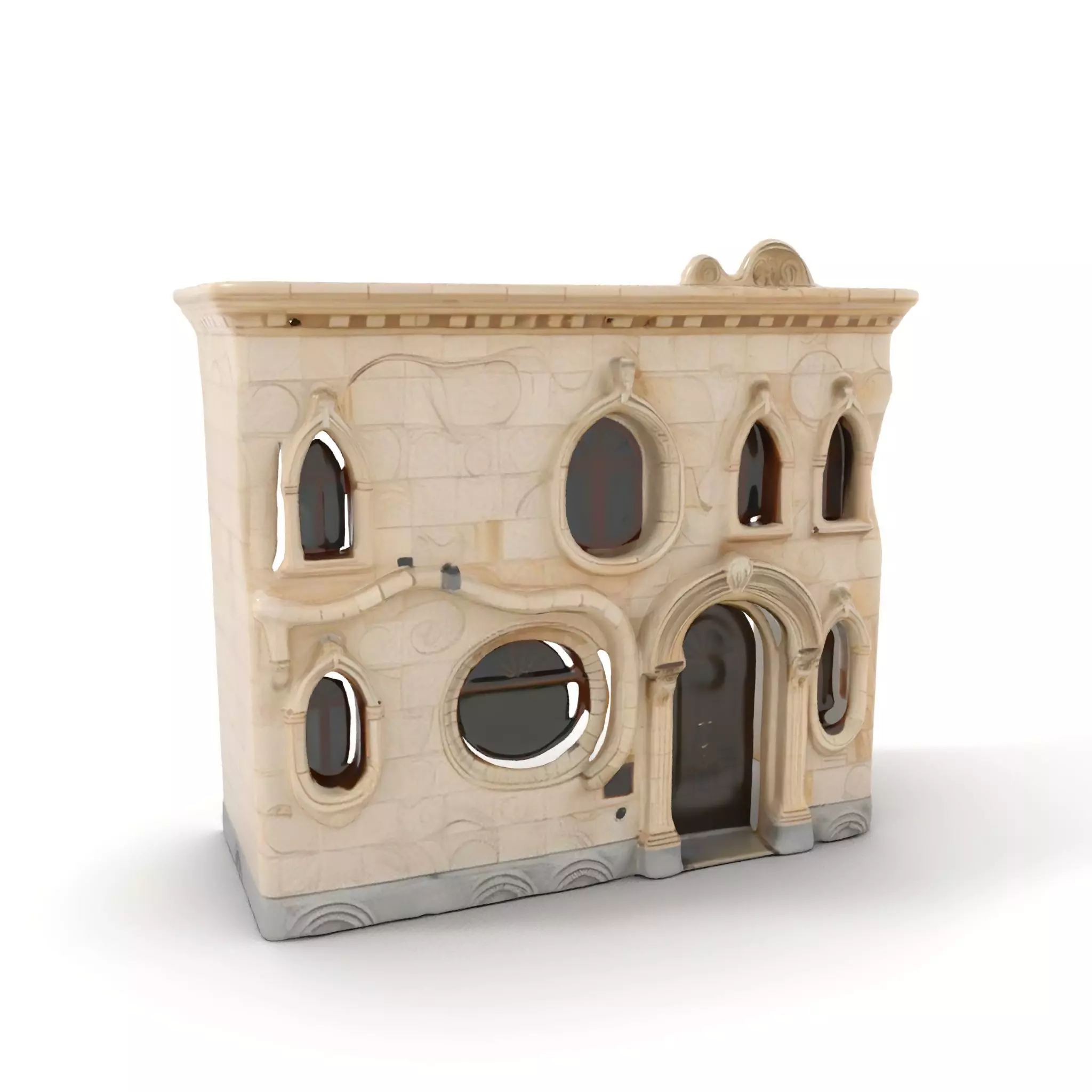 Art Nouveau Facade model pack Low-poly 3D model_0