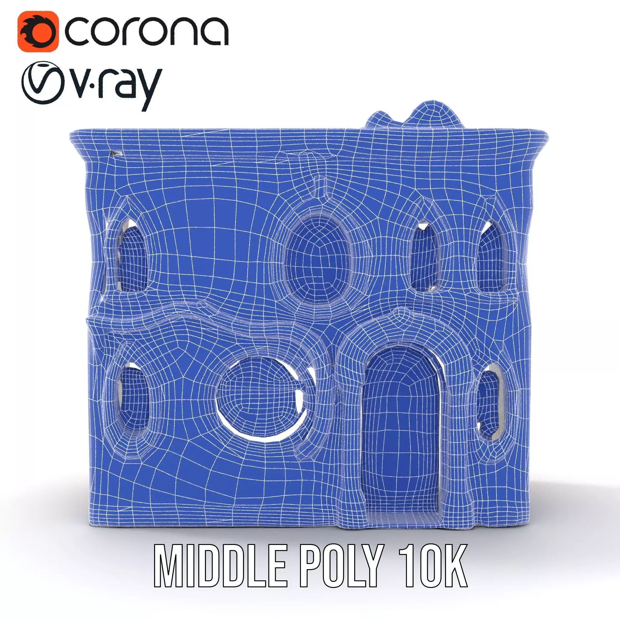 Art Nouveau Facade model pack Low-poly 3D model_26