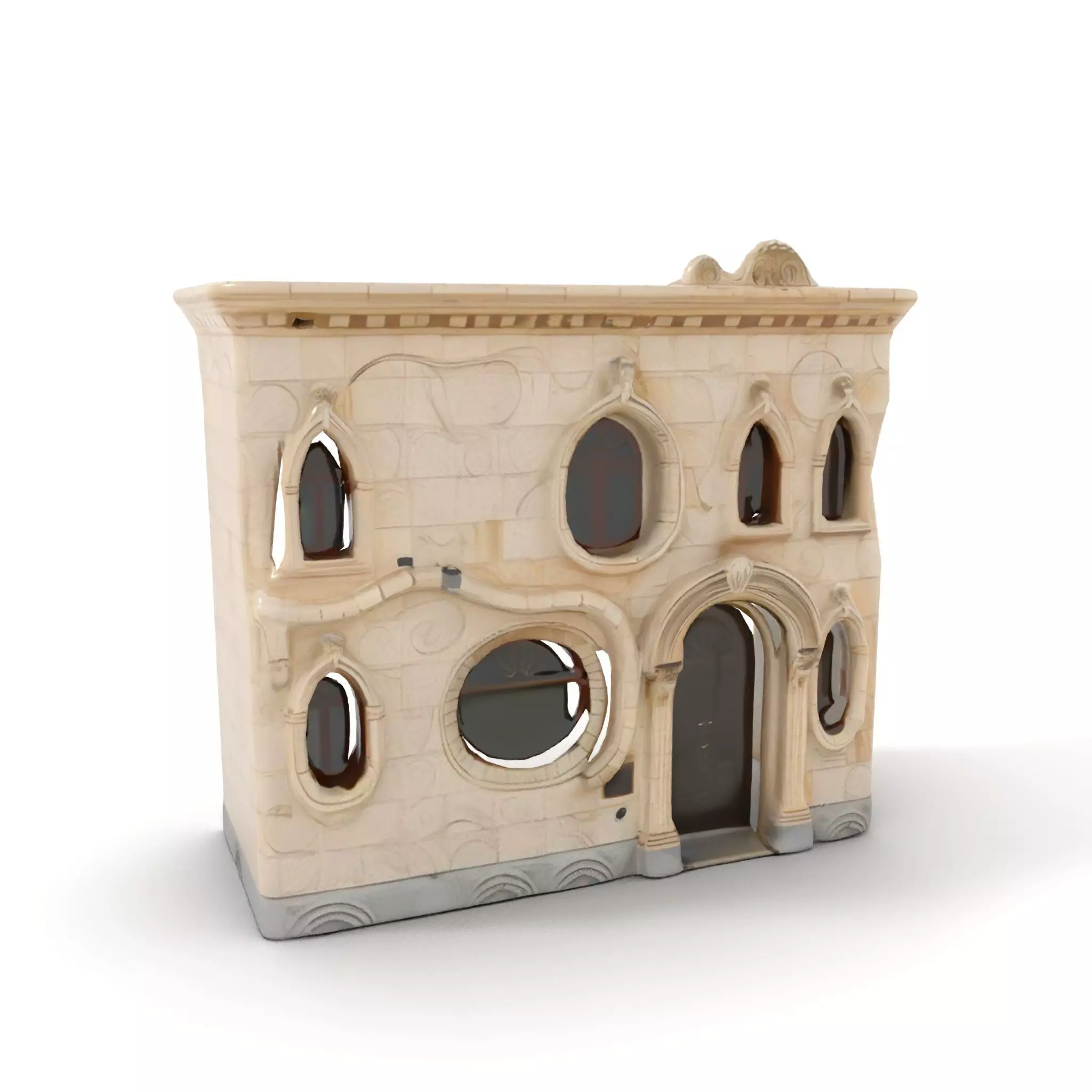 Art Nouveau Facade model pack Low-poly 3D model_7