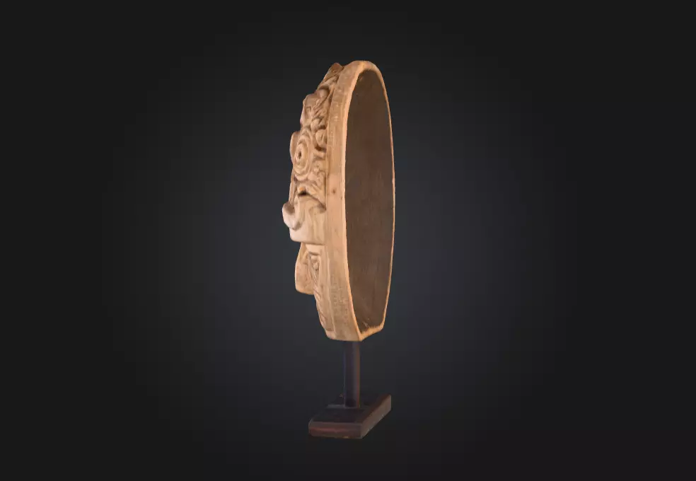 Ancient Tribal Mask Low-poly 3D model_2