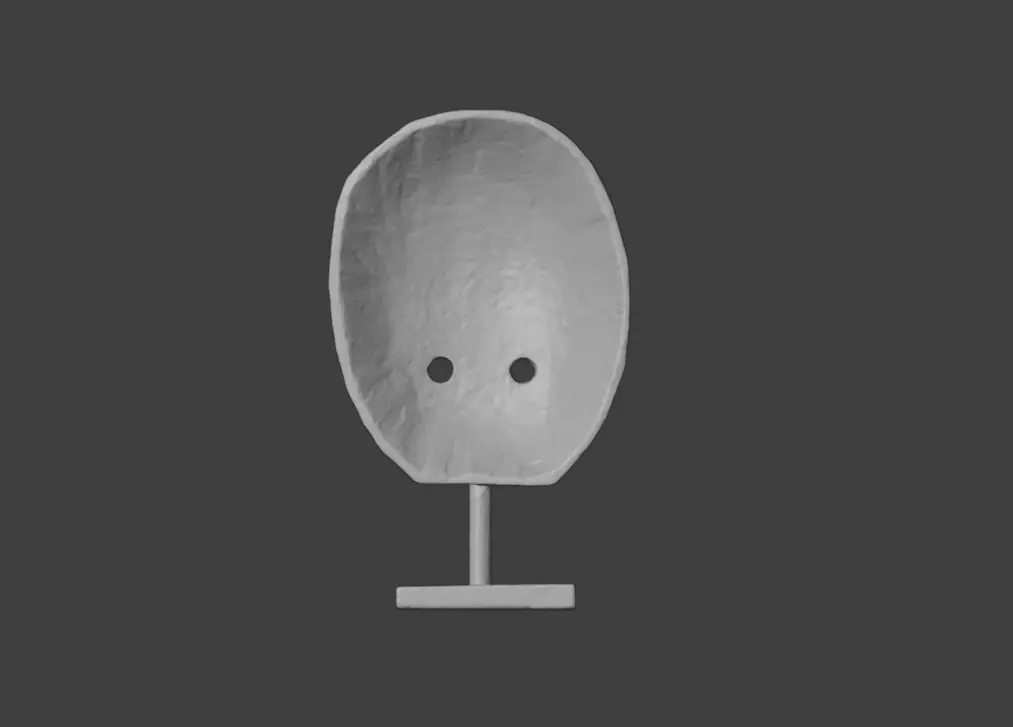 Ancient Tribal Mask Low-poly 3D model_17