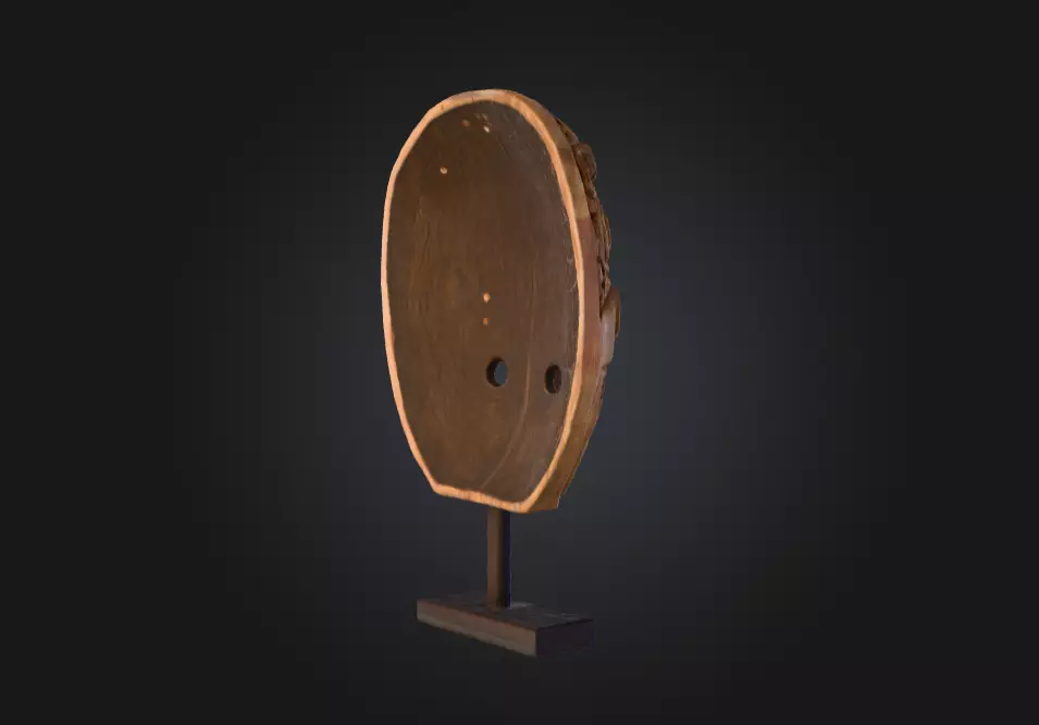 Ancient Tribal Mask Low-poly 3D model_4