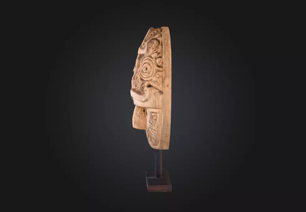 Ancient Tribal Mask Low-poly 3D model_3