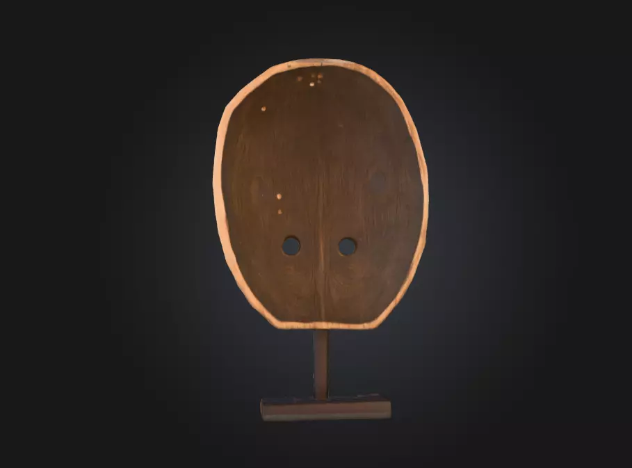 Ancient Tribal Mask Low-poly 3D model_6