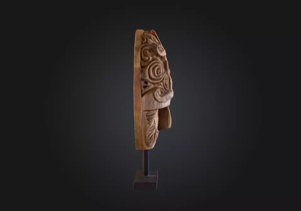 Ancient Tribal Mask Low-poly 3D model_10