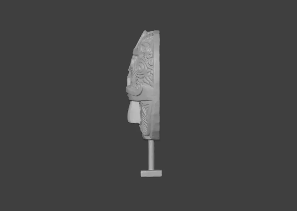 Ancient Tribal Mask Low-poly 3D model_16