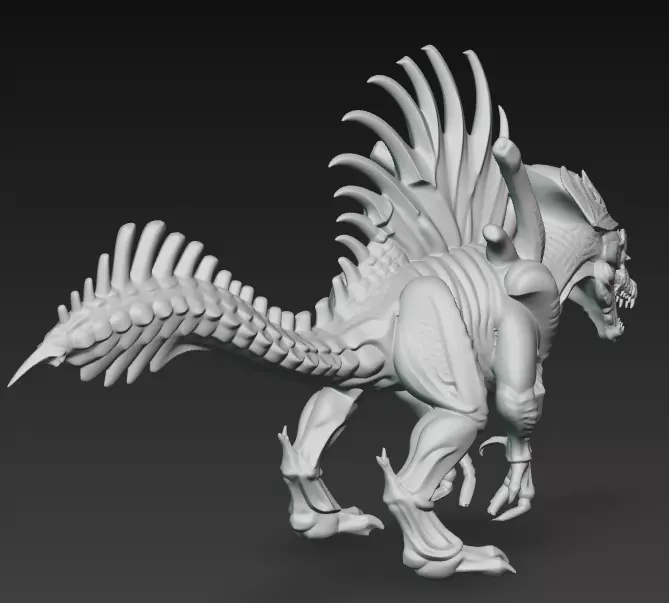Espinosaurio Xenomorfo 3D print model_2