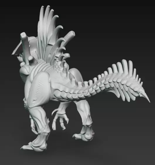 Espinosaurio Xenomorfo 3D print model_3