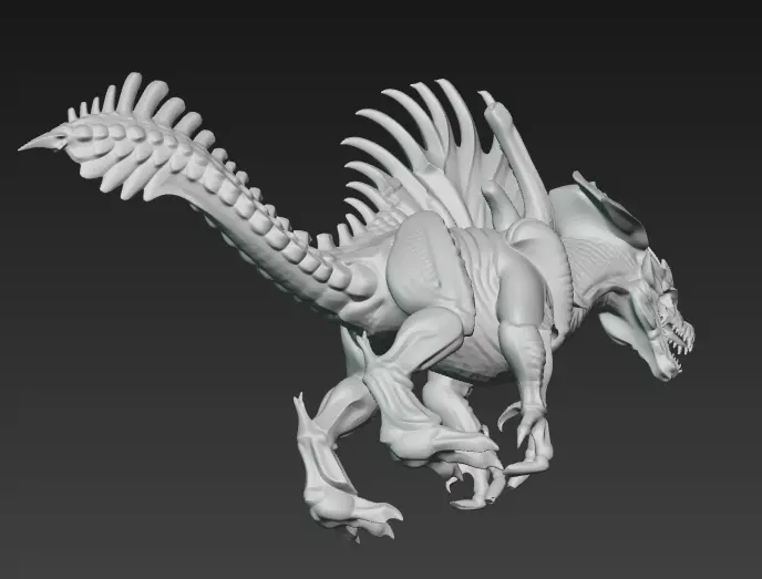 Espinosaurio Xenomorfo 3D print model_5