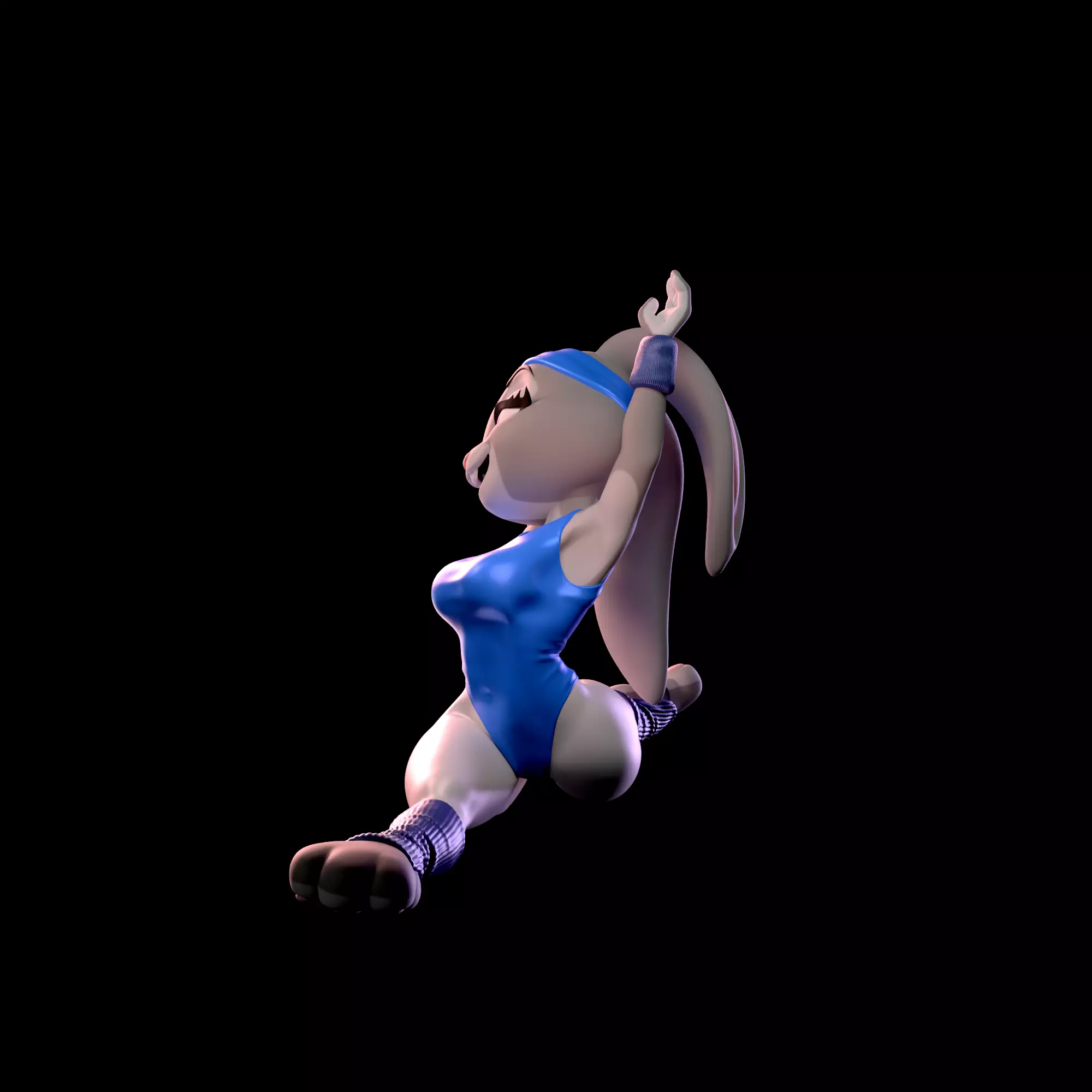 Judy Hopps 80s Fitness Collection With NSFW Variant 3D print model_9