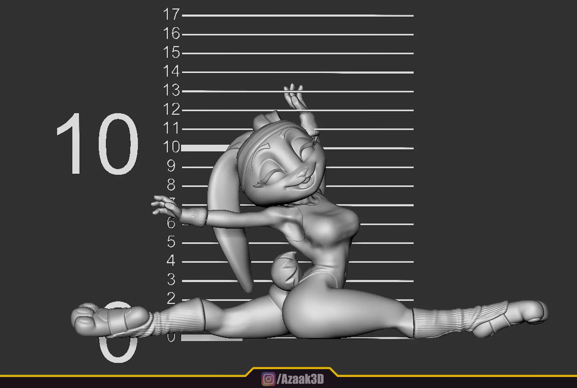 Judy Hopps 80s Fitness Collection With NSFW Variant 3D print model_1