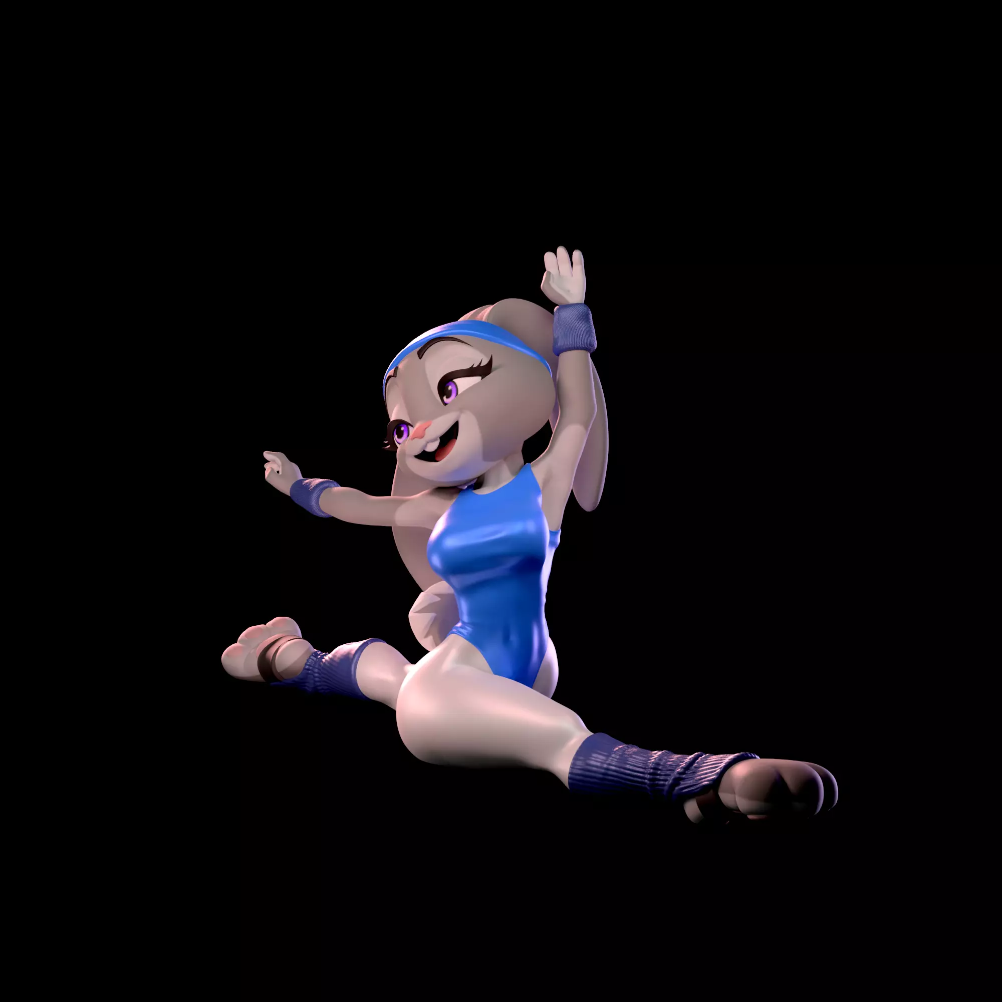 Judy Hopps 80s Fitness Collection With NSFW Variant 3D print model_7