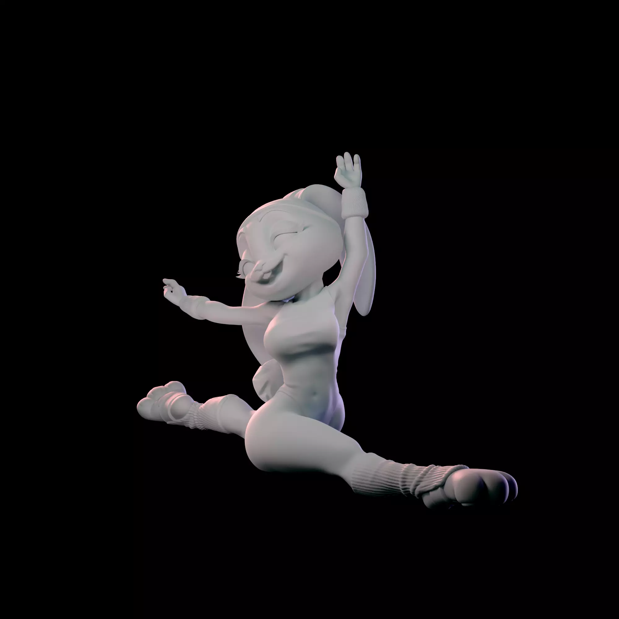 Judy Hopps 80s Fitness Collection With NSFW Variant 3D print model_11