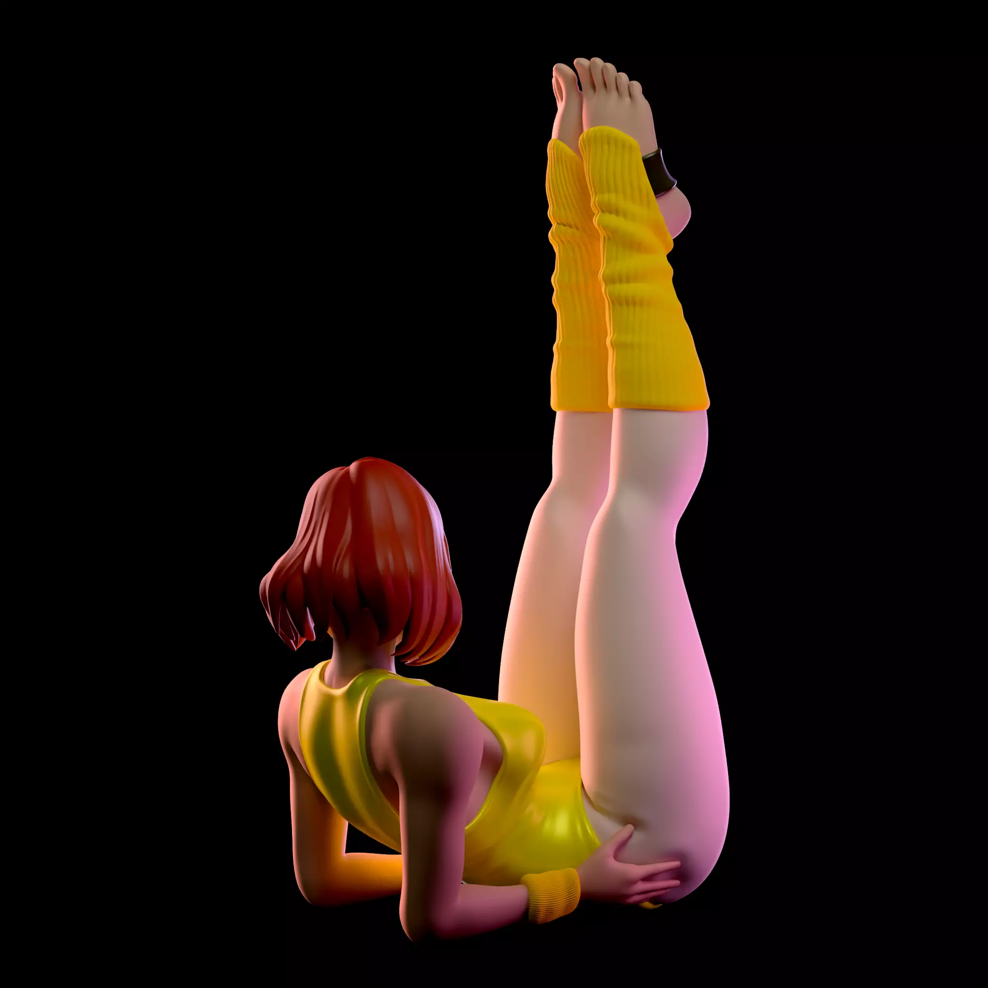 April ONeil 80s Fitness Collection With NSFW Variant 3D print model_5