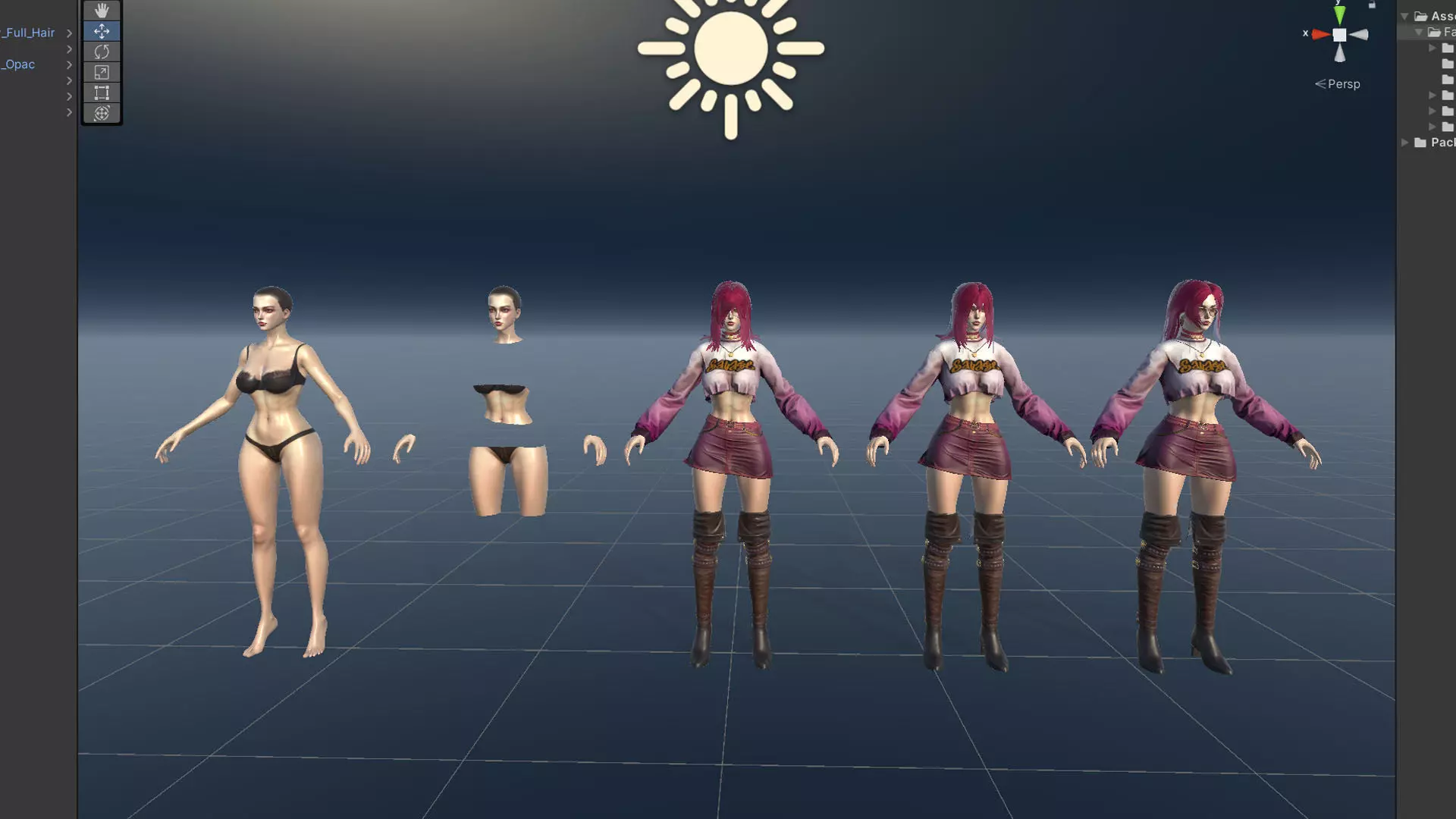 Fashion Girl Low-poly 3D model_22