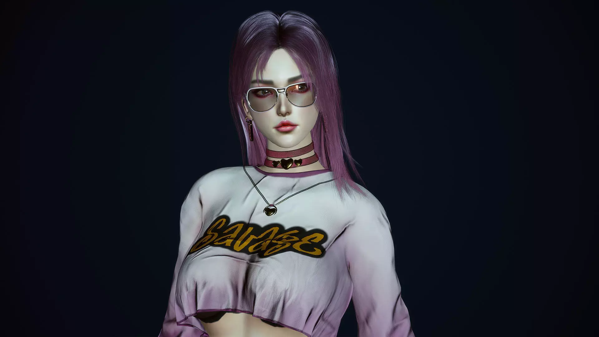 Fashion Girl Low-poly 3D model_3