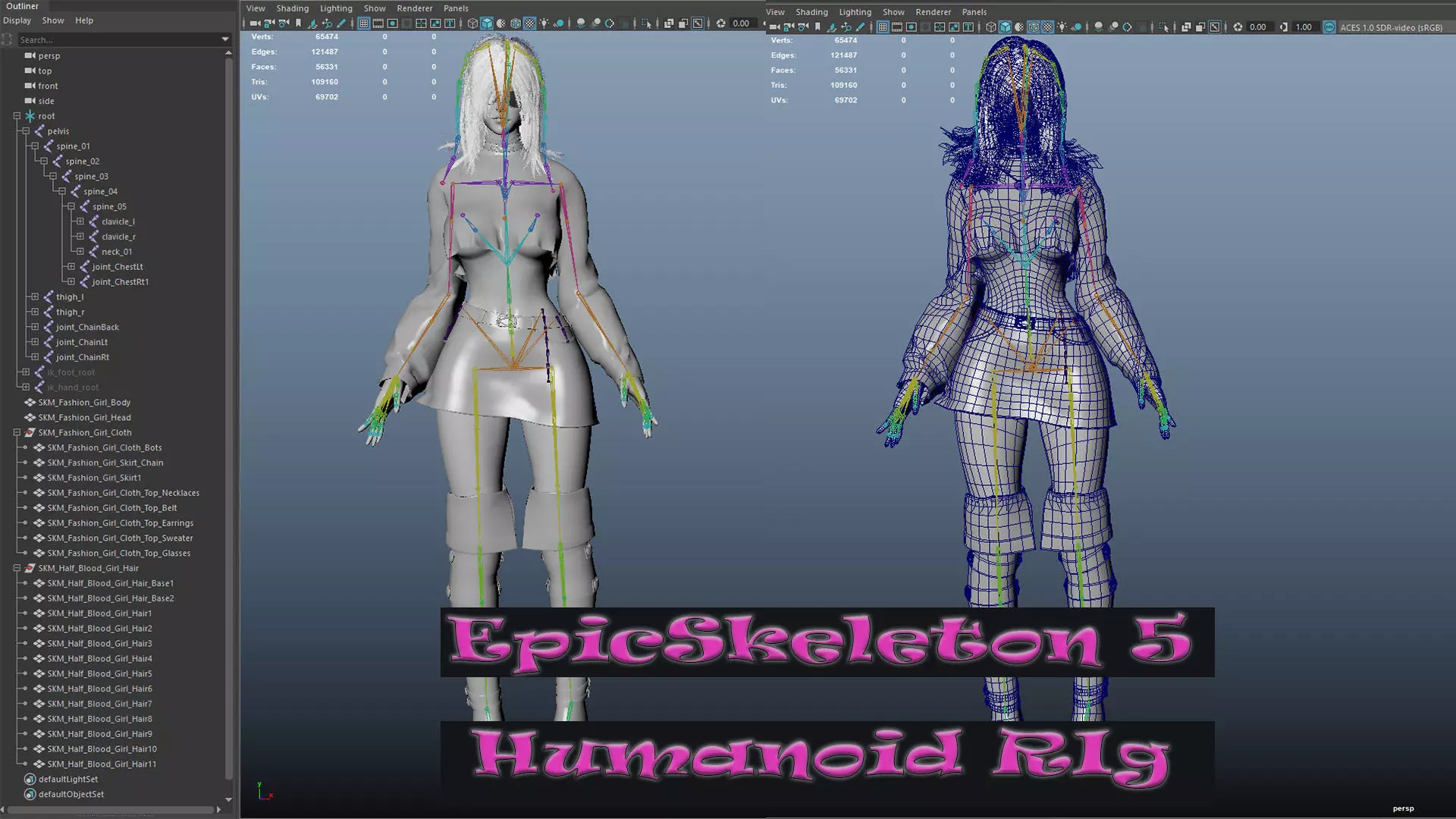 Fashion Girl Low-poly 3D model_17