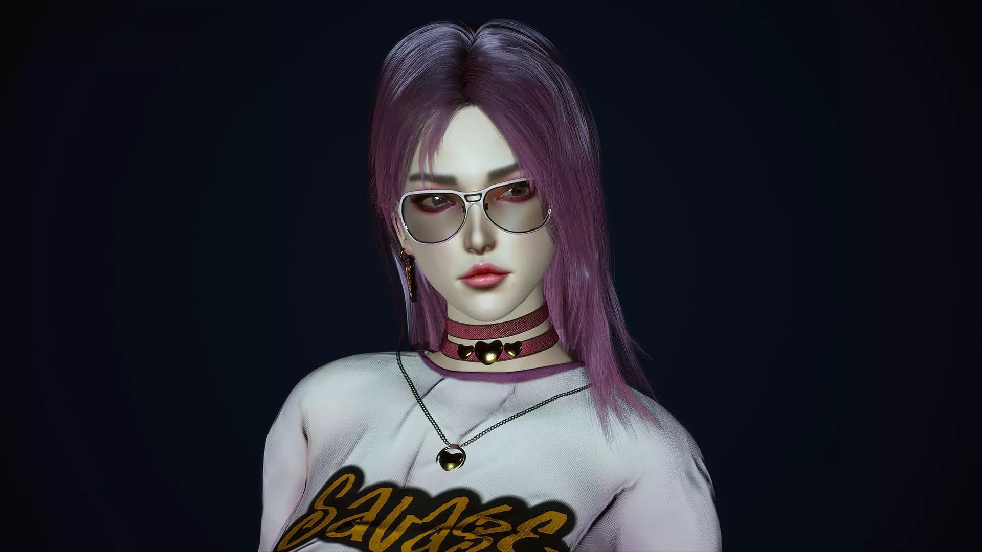 Fashion Girl Low-poly 3D model_2