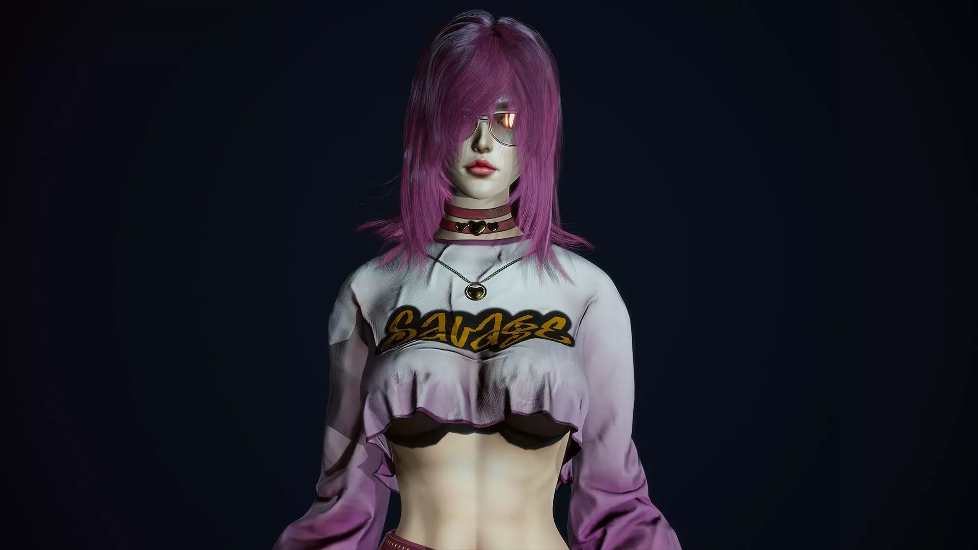 Fashion Girl Low-poly 3D model_16