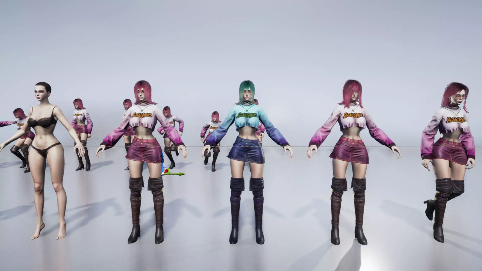 Fashion Girl Low-poly 3D model_19